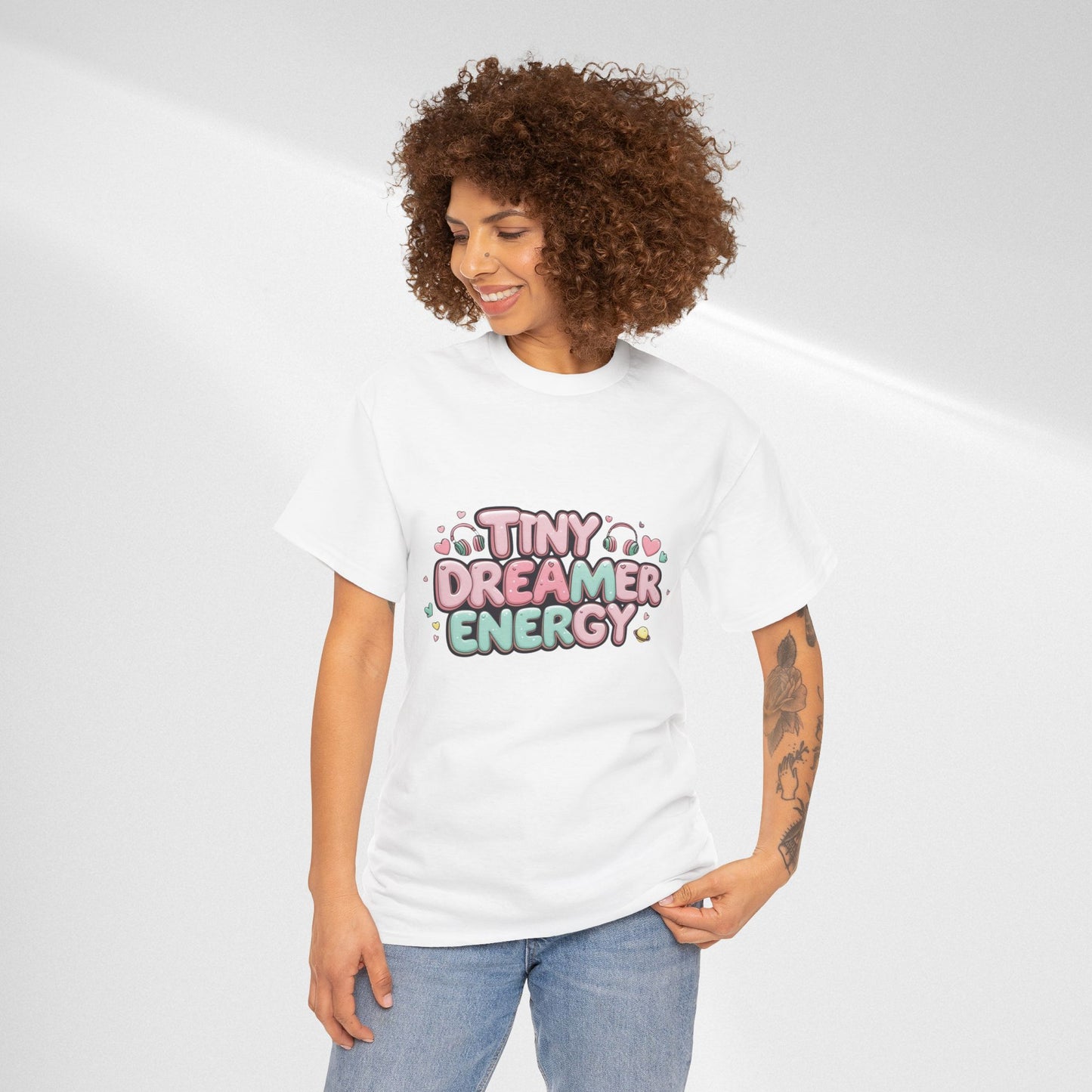 TinyTan Dreamer Energy T-Shirt — Cute Pastel Graphic Tee