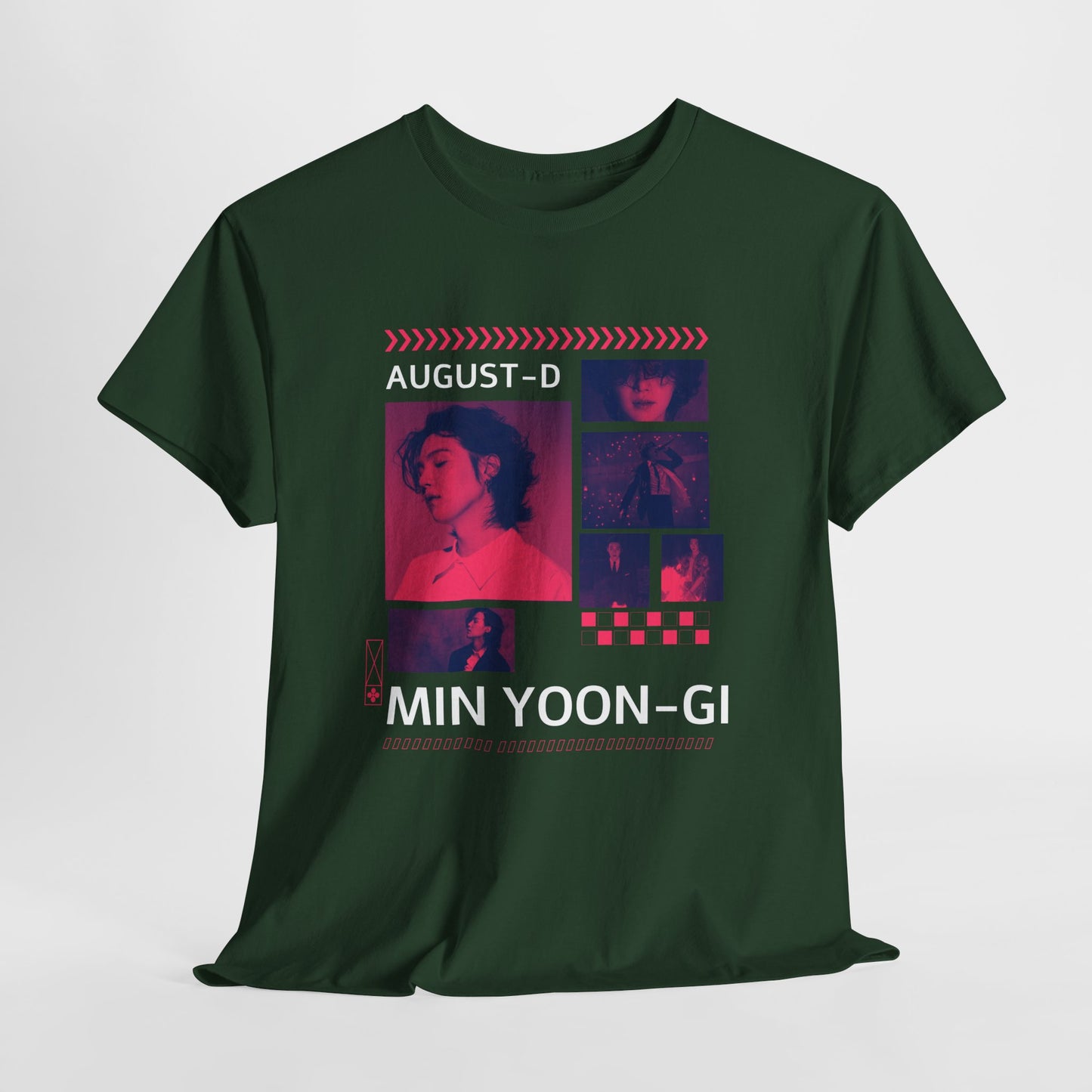 Min Yoon-Gi Photo Grid Tee — K‑Pop BTS August‑D Fan Shirt
