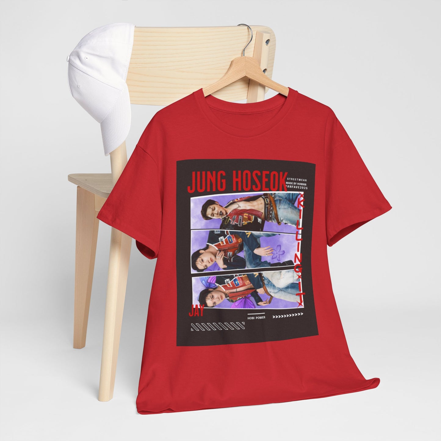 Jung Hoseok Photo Collage Tee — Retro K-Pop Fan Shirt