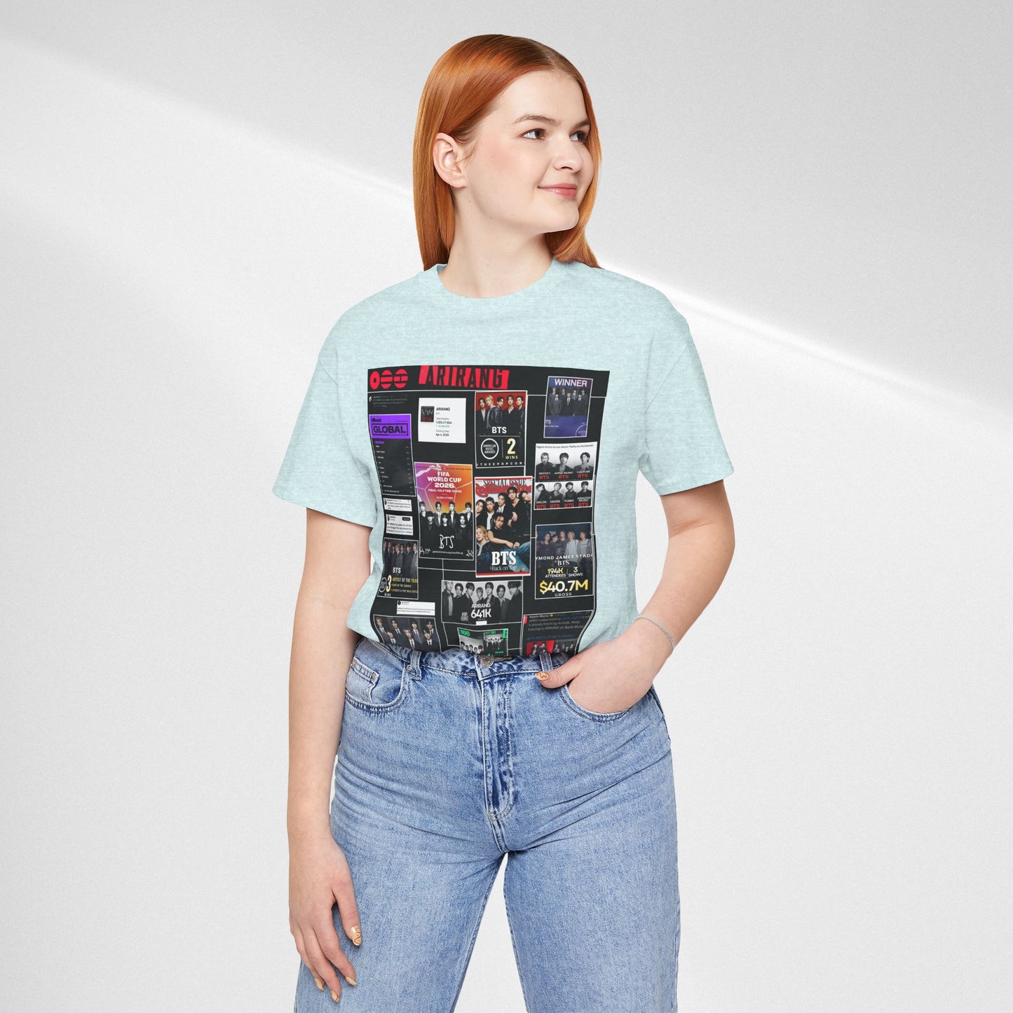 BTS  ARIRANG Collage Graphic Tee — K‑Pop Fan Tribute Shirt