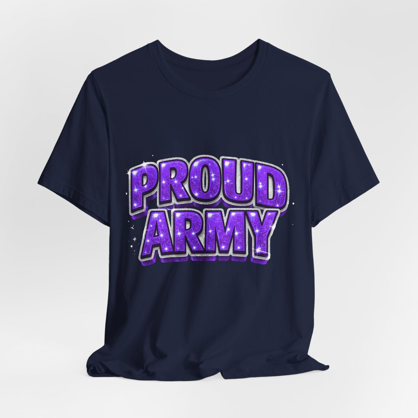 Proud Army T-Shirt — Bold Purple BTS Support Tee