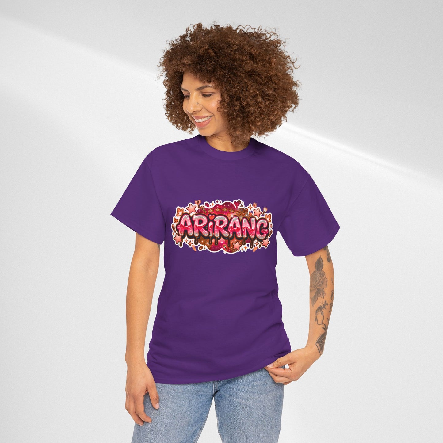BTS Arirang Floral Graphic Tee - Korean Music Tribute Shirt