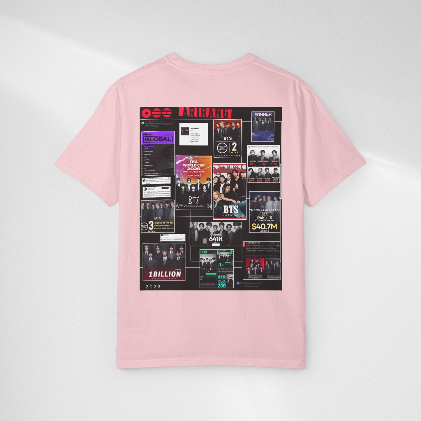 BTS  ARIRANG Collage Graphic T-Shirt — K-Pop Fan Tribute Tee