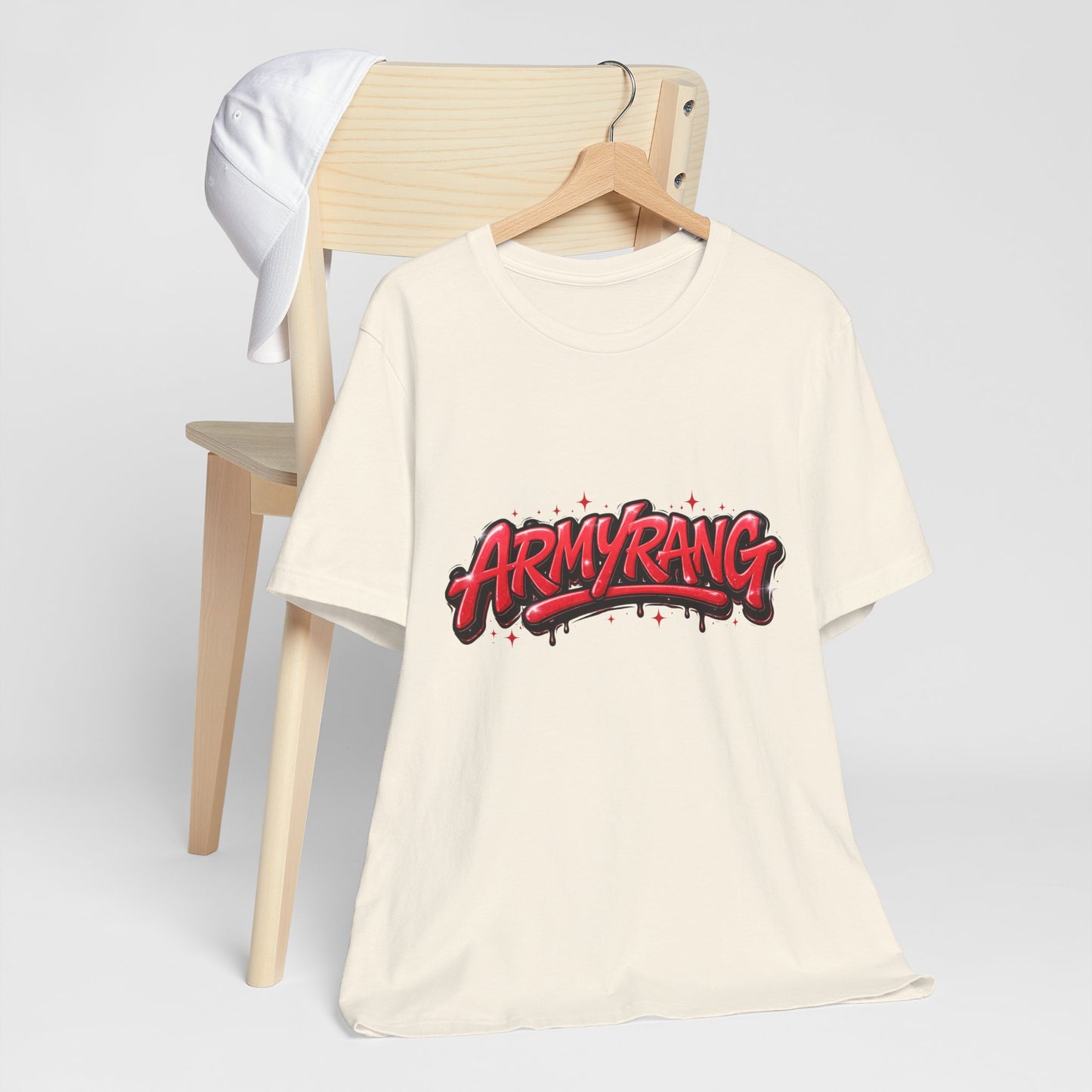 BTS T-Shirt — 'ARMYRANG' Red Graffiti Logo Tee