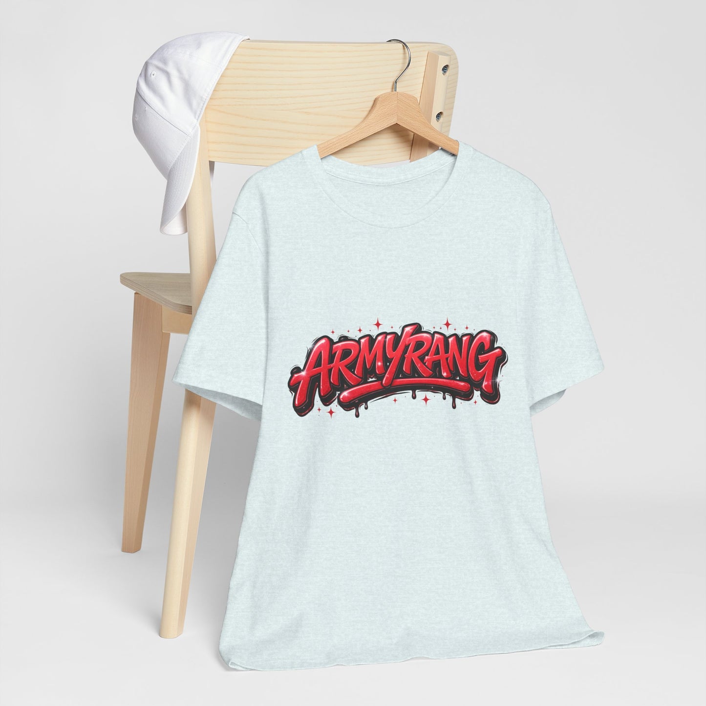 BTS T-Shirt — 'ARMYRANG' Red Graffiti Logo Tee