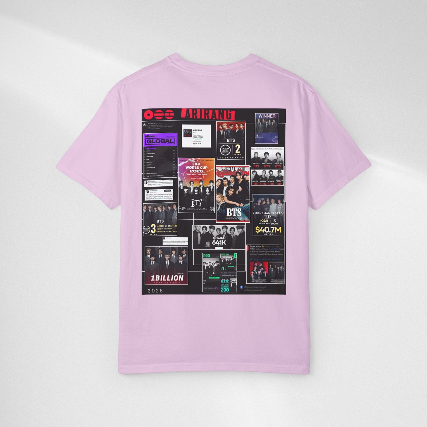 BTS  ARIRANG Collage Graphic T-Shirt — K-Pop Fan Tribute Tee