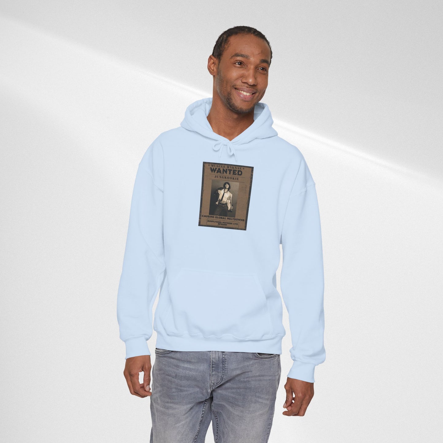 Hoodie — Vintage JK 'WANTED' Poster Graphic Pullover