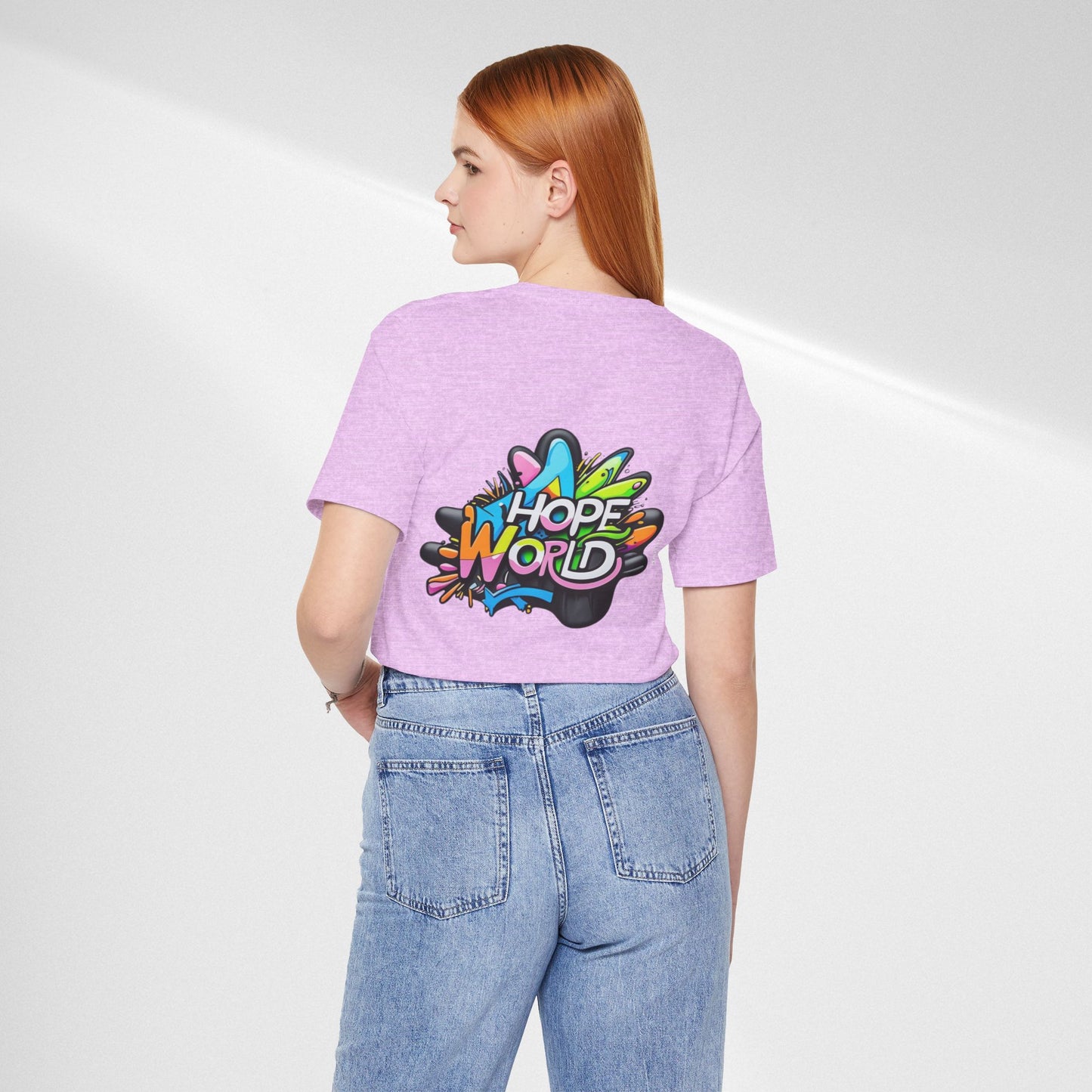 Hope World Graphic Tee — Colorful Graffiti BTS-Inspired Shirt