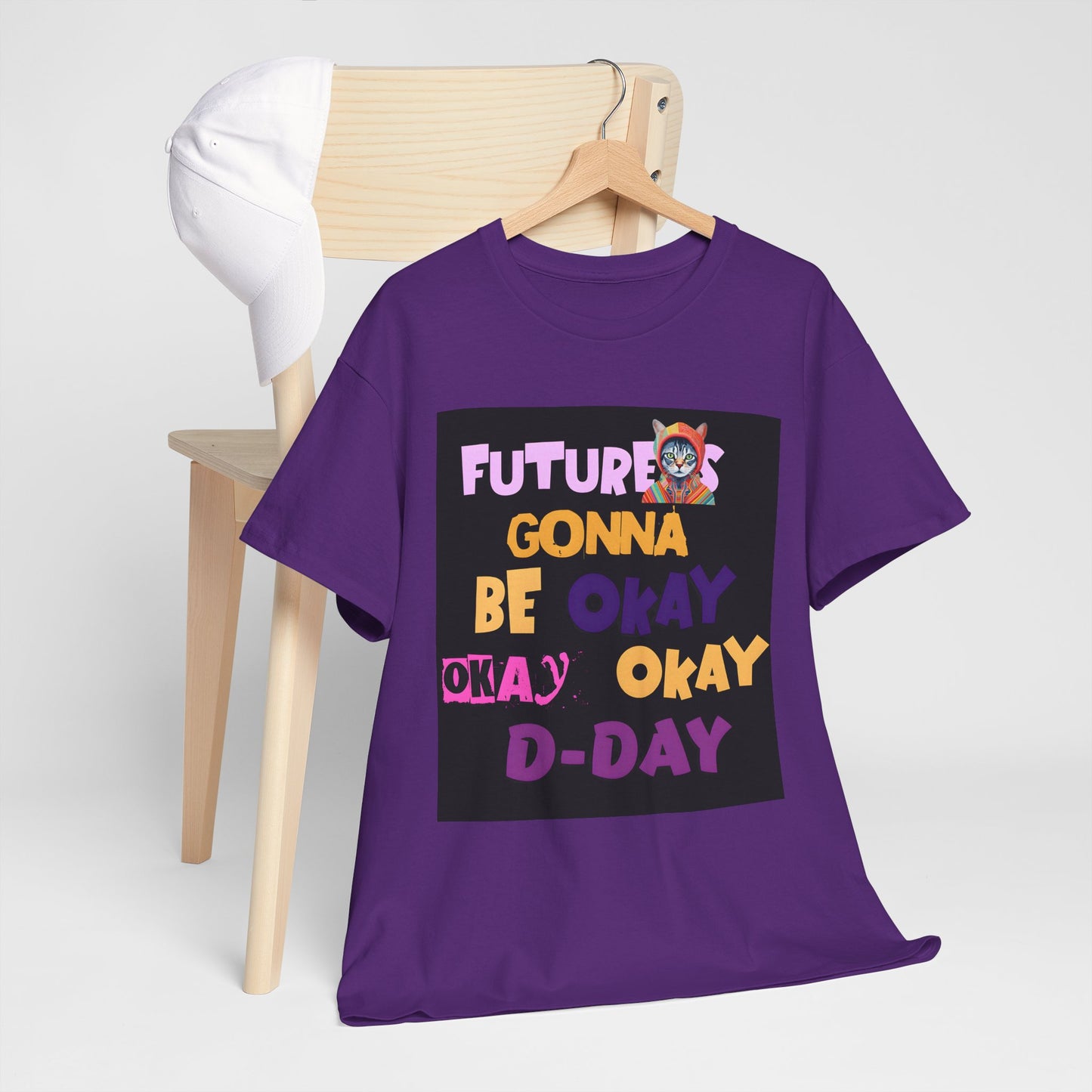 Future's Gonna Be Okay D-Day T-Shirt — Positive Retro Graphic Tee