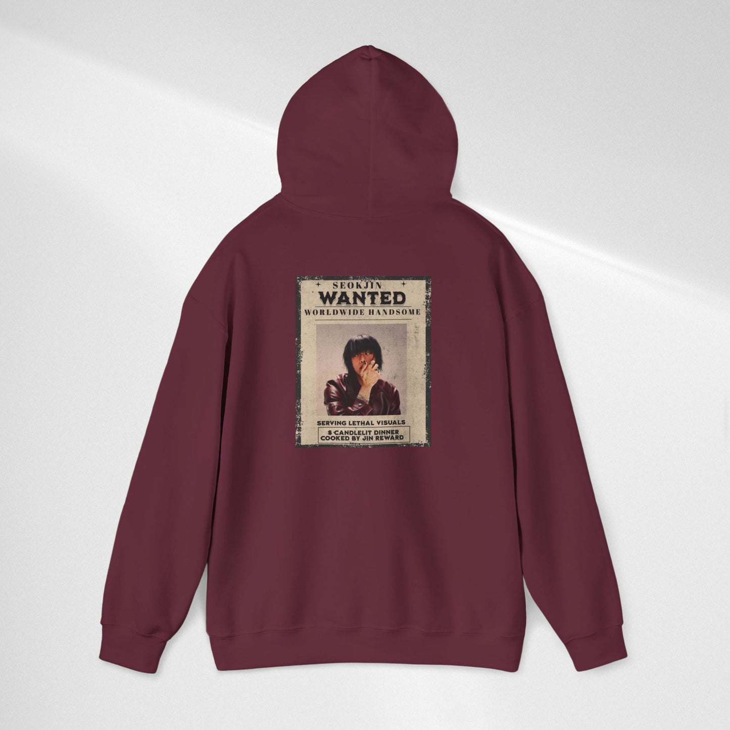 Jin Hoodie — "WANTED" Vintage Photo Poster Graphic Hoodie