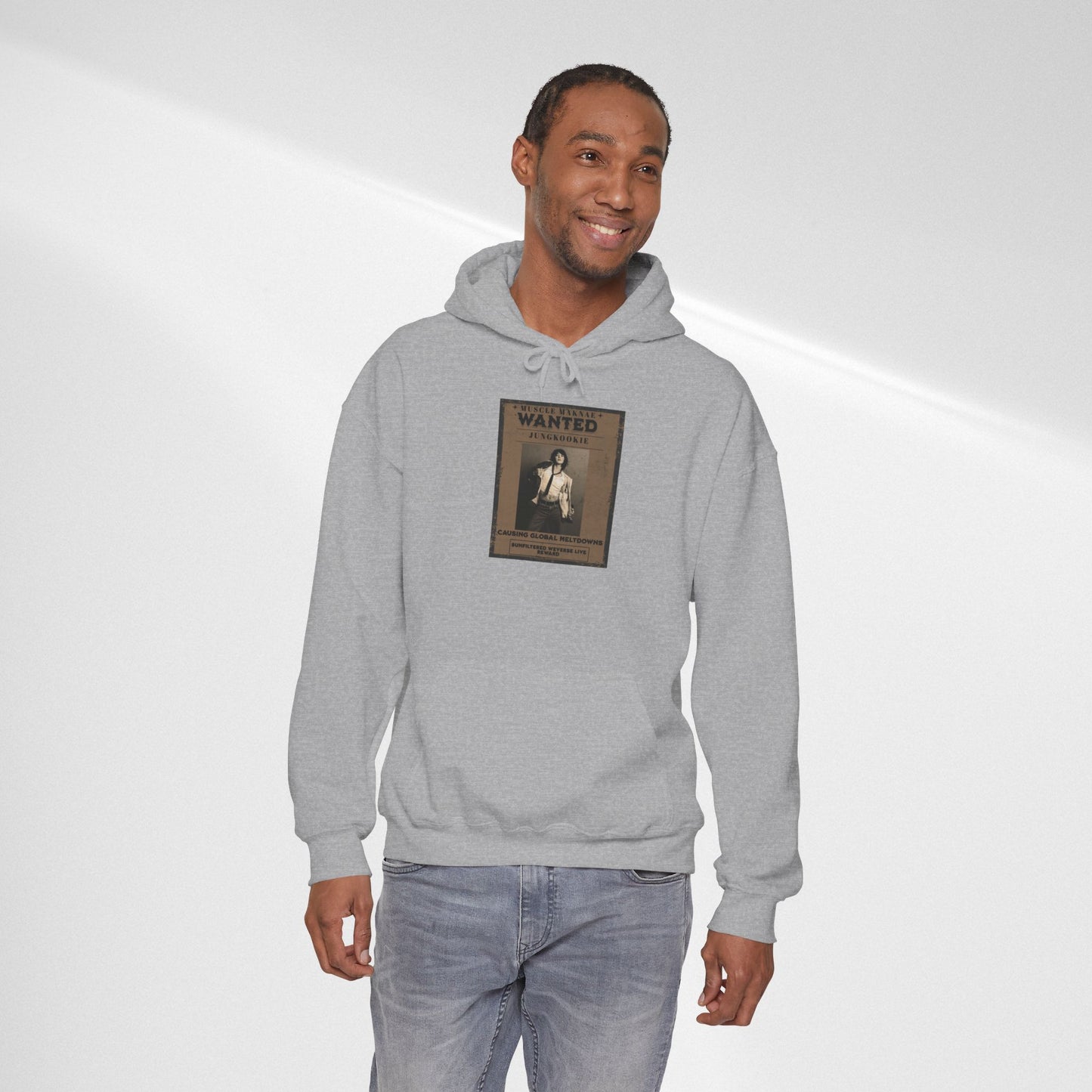 Hoodie — Vintage JK 'WANTED' Poster Graphic Pullover