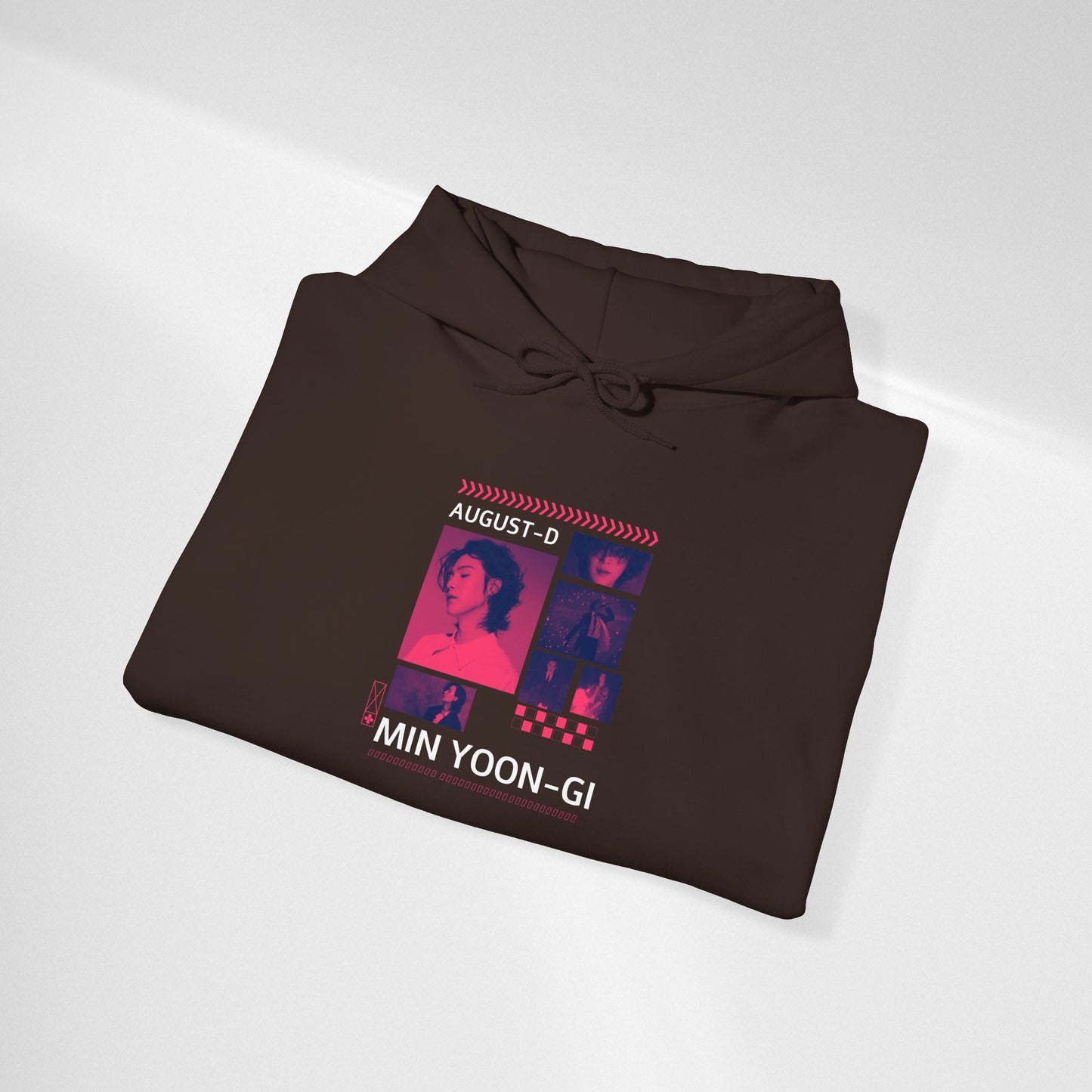 Min Yoon-gi Photo Grid Hoodie — K-Pop Retro Tour Aesthetic