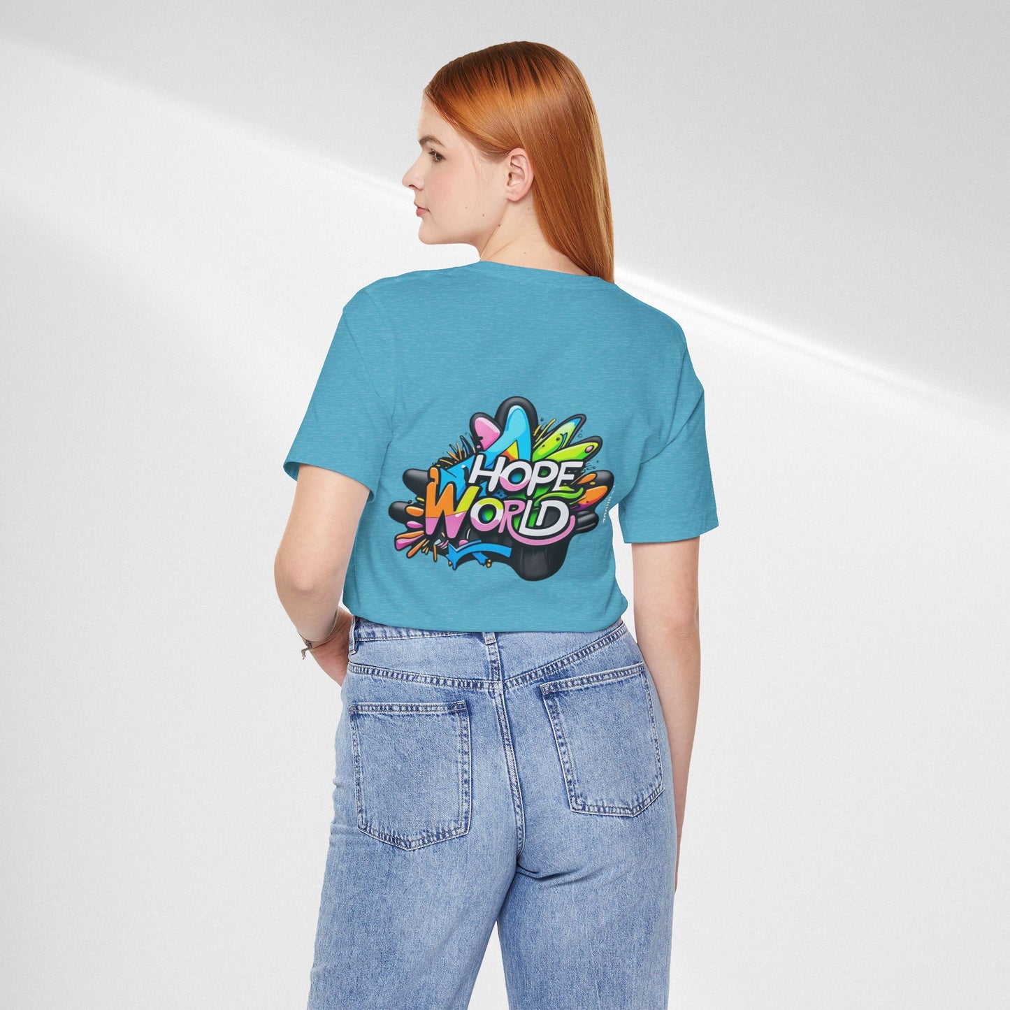 Hope World Graphic Tee — Colorful Graffiti BTS-Inspired Shirt