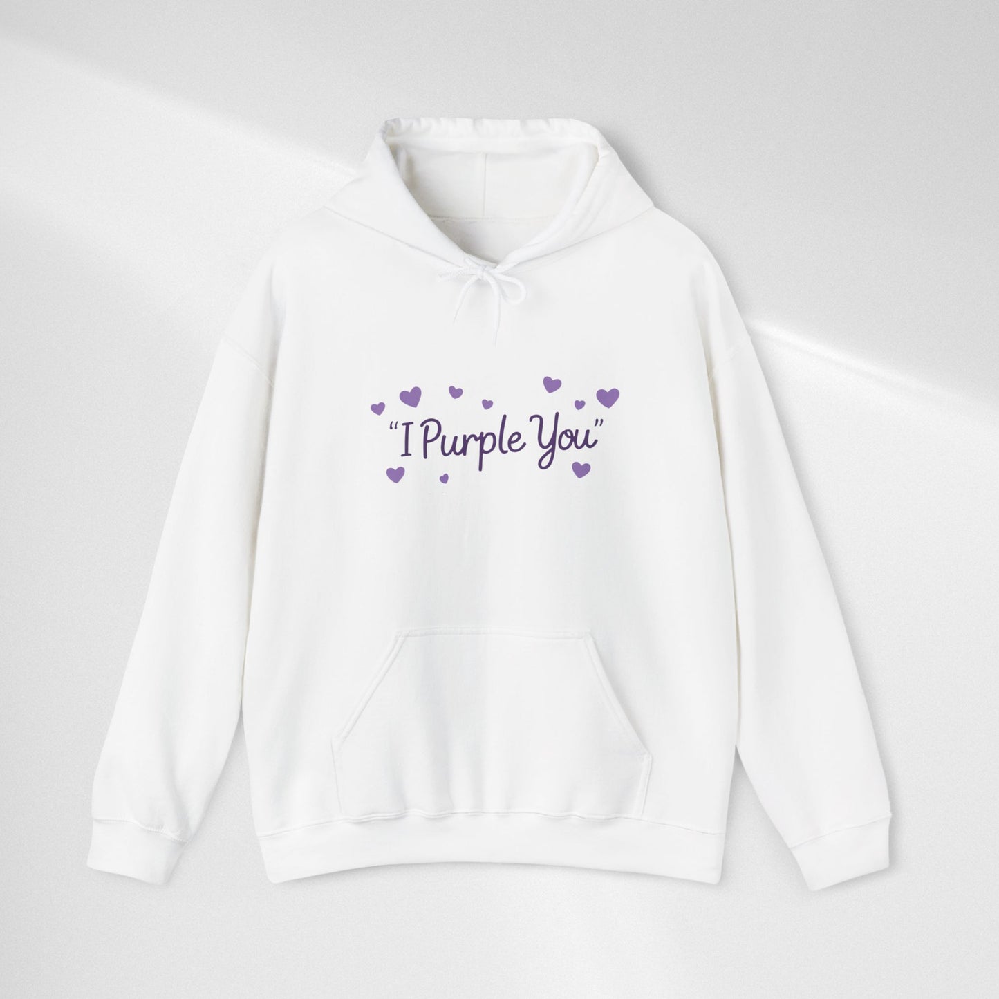 I Purple You Hoodie — Cute Purple Heart Love Pullover