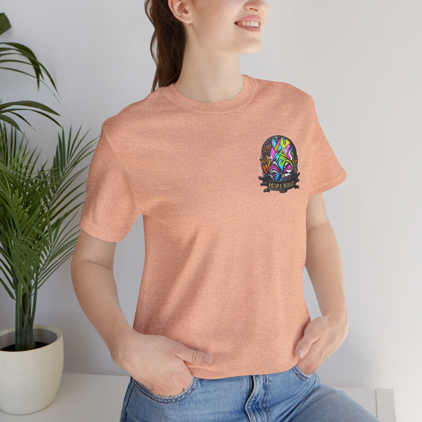 Hope World Graphic Tee — Colorful Graffiti BTS-Inspired Shirt