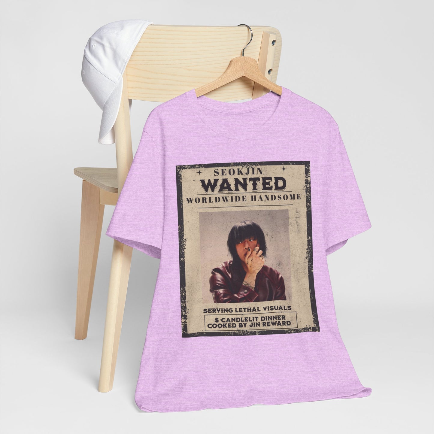 T-Shirt — 'Seokjin Wanted: Worldwide Handsome' Vintage Poster Tee