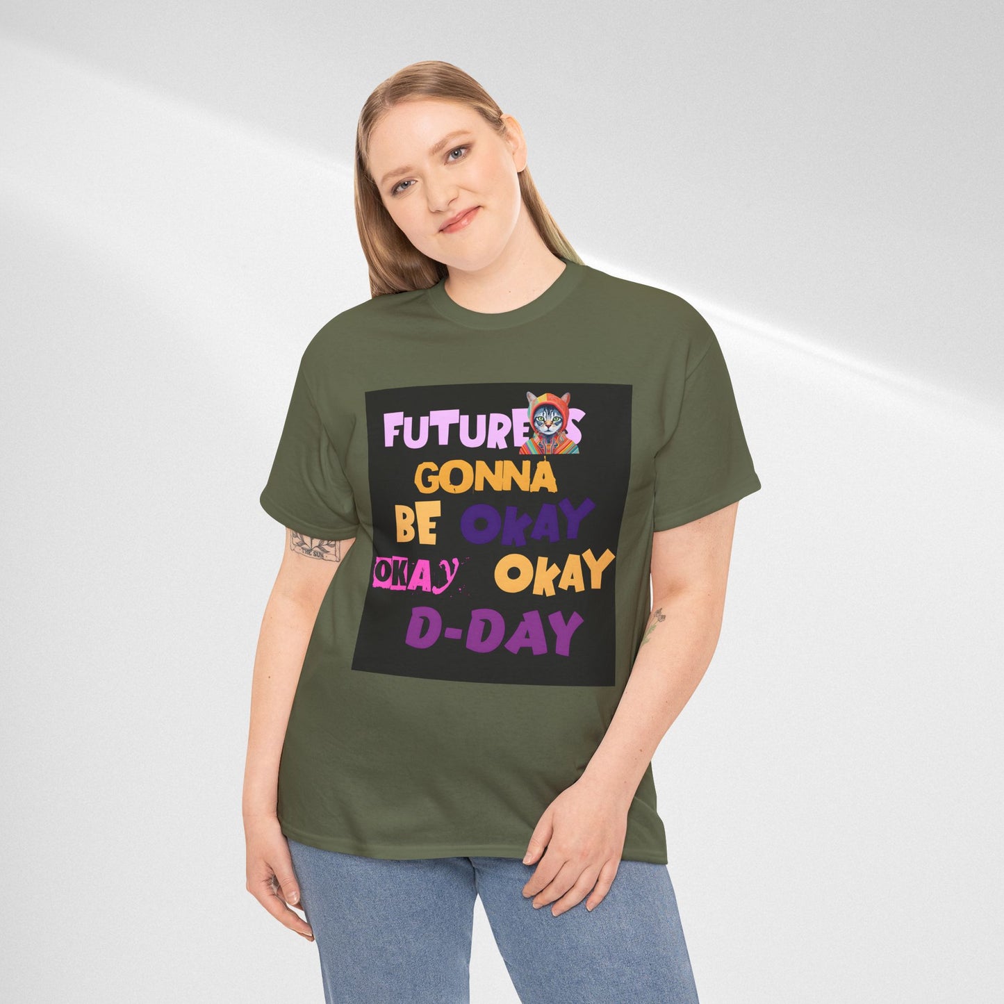 Future's Gonna Be Okay D-Day T-Shirt — Positive Retro Graphic Tee