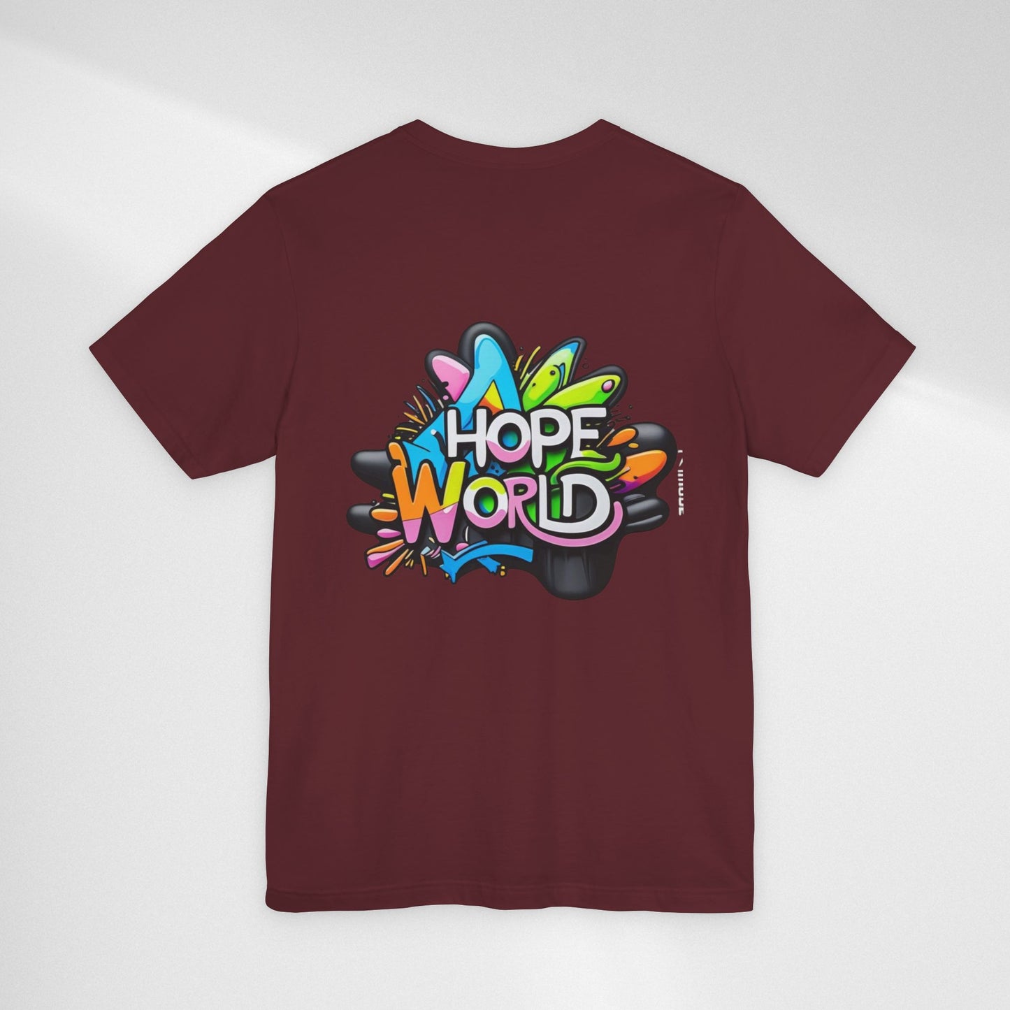Hope World Graphic Tee — Colorful Graffiti BTS-Inspired Shirt