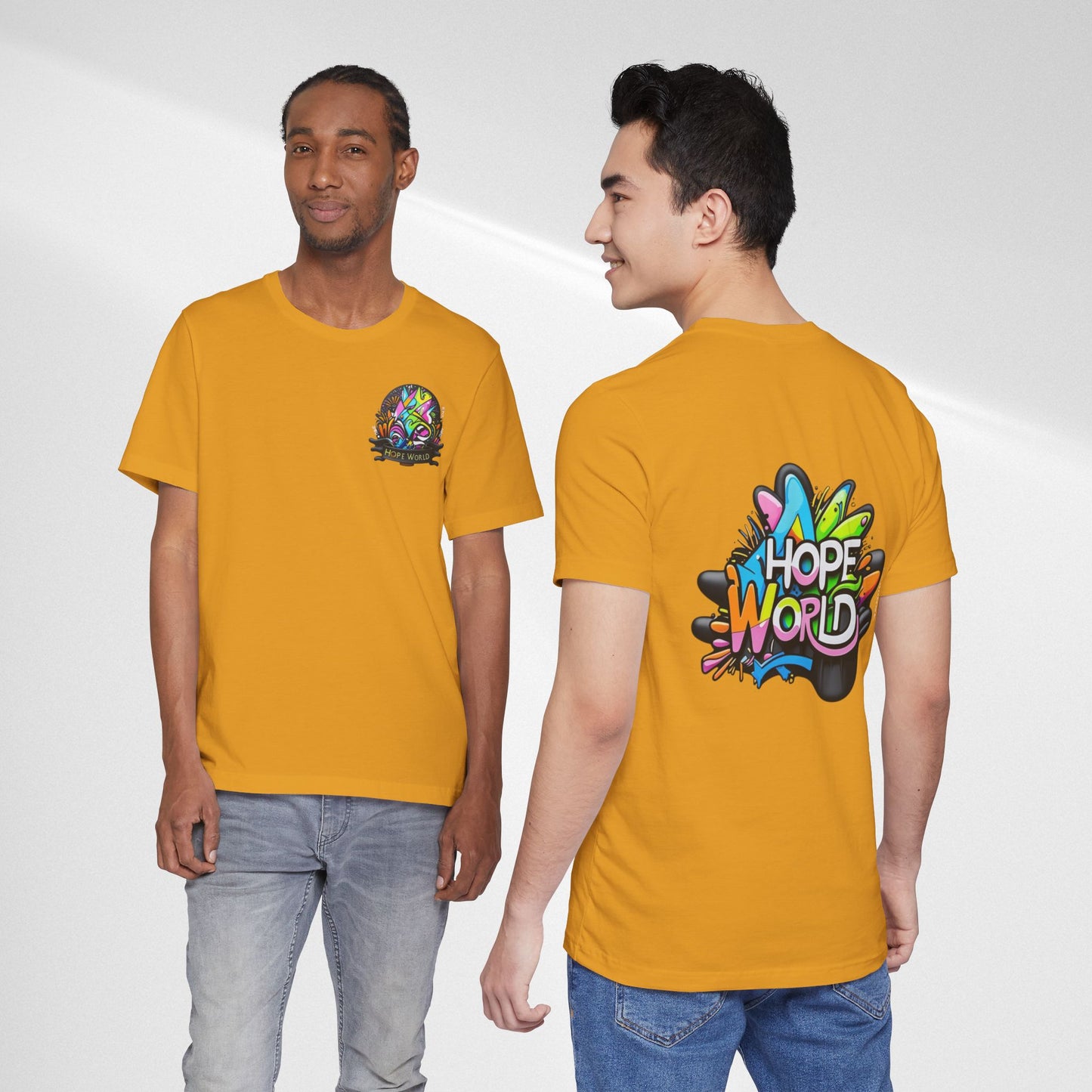 Hope World Graphic Tee — Colorful Graffiti BTS-Inspired Shirt