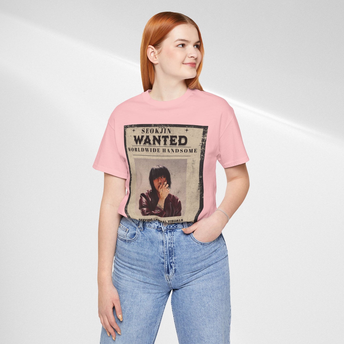 T-Shirt — 'Seokjin Wanted: Worldwide Handsome' Vintage Poster Tee