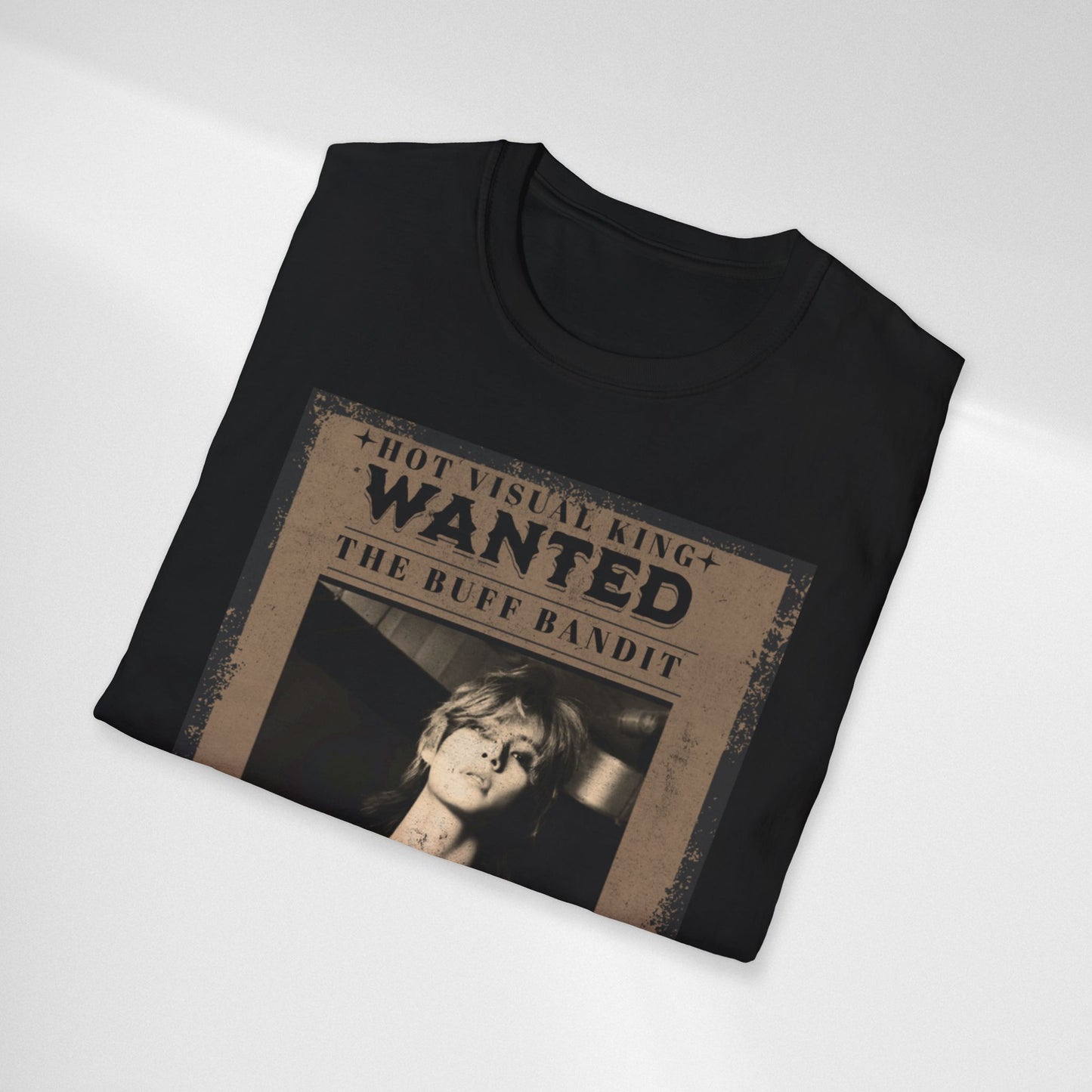 Wanted V Poster Graphic T-Shirt — "The Ruff Bandit" Vintage Western Mugshot Tee