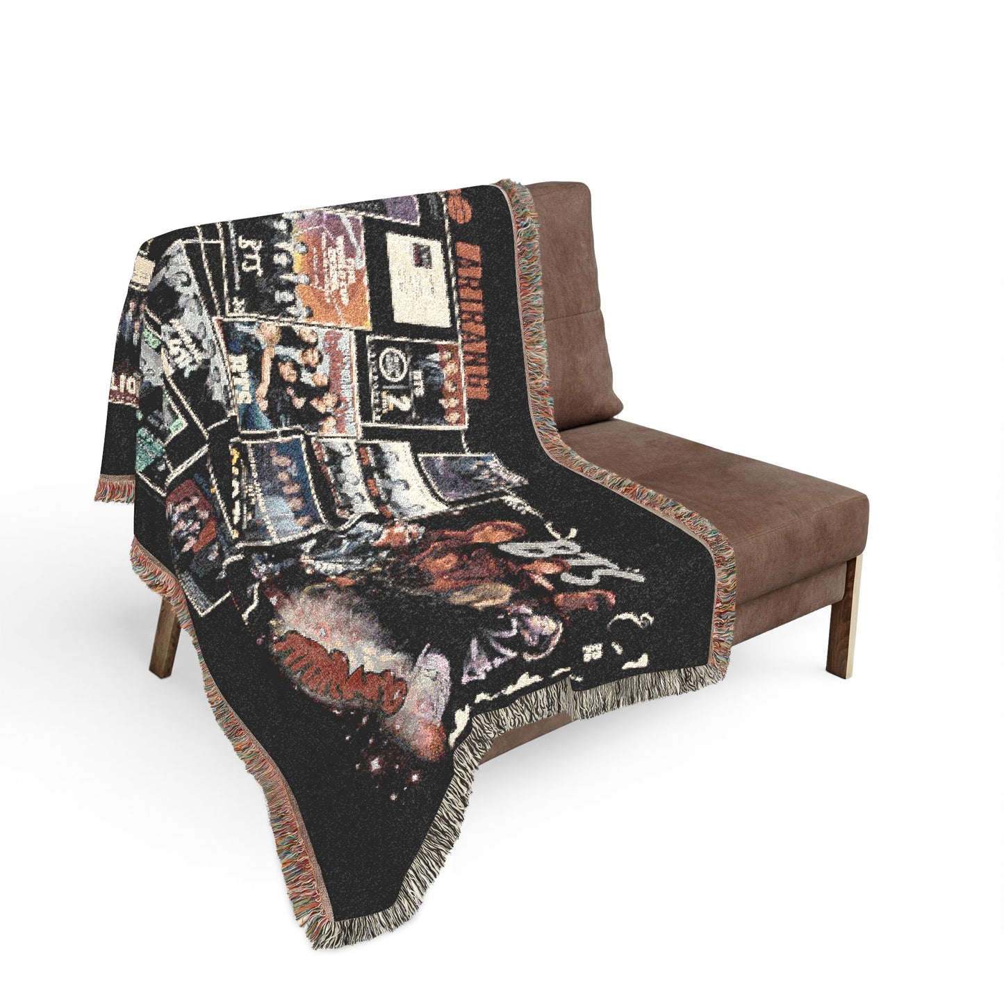 BTS Collage Woven Blanket — K‑Pop Fan Throw for Bedroom & Living Room