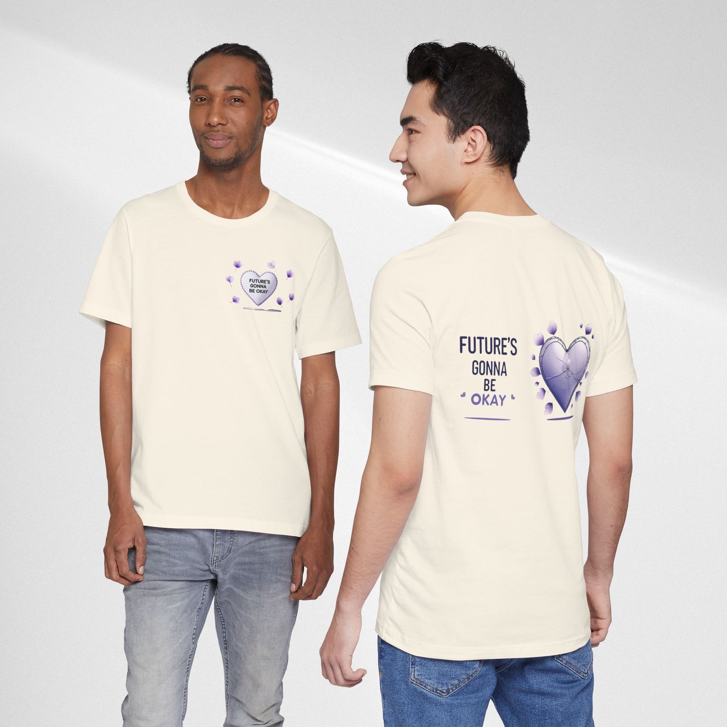 Future's Gonna Be Okay T-Shirt — Purple Heart Positive Graphic Tee