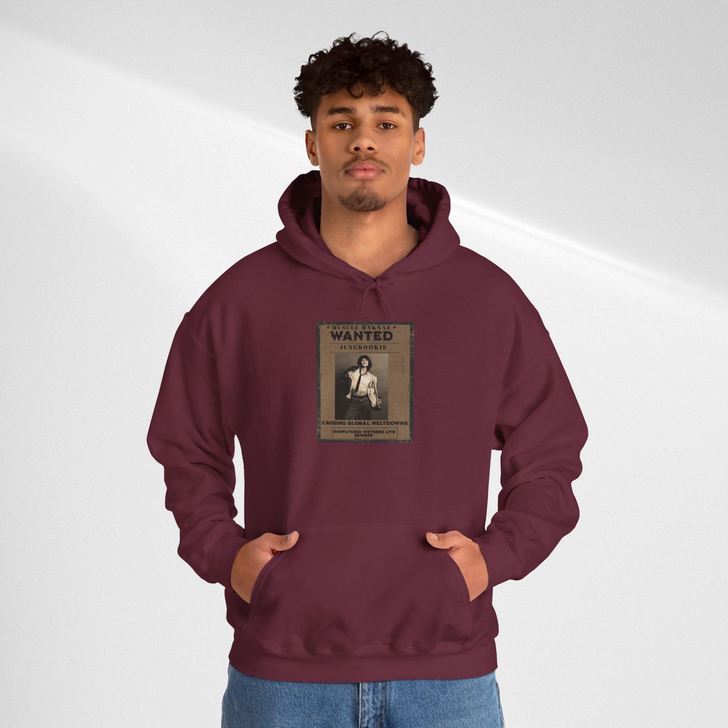 Hoodie — Vintage JK 'WANTED' Poster Graphic Pullover