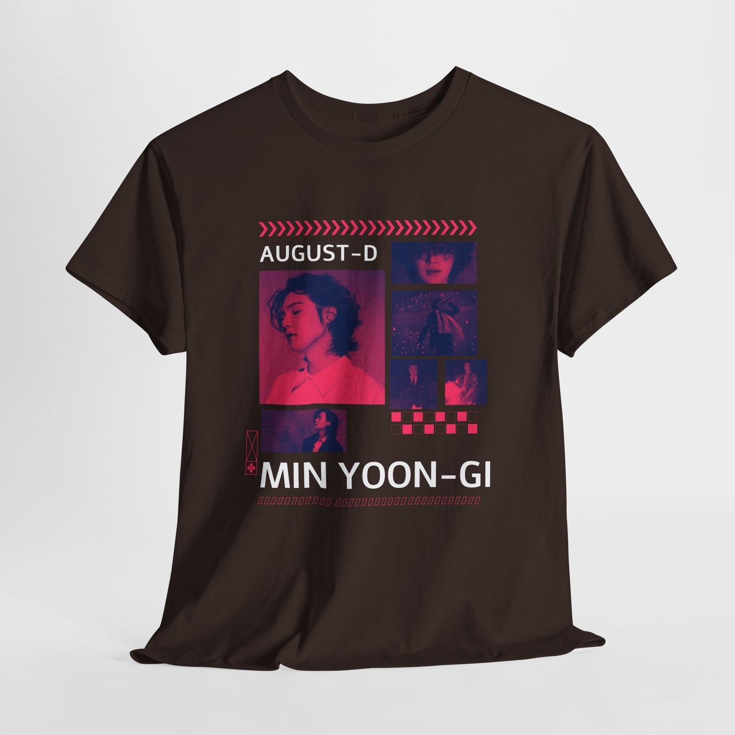 Min Yoon-Gi Photo Grid Tee — K‑Pop BTS August‑D Fan Shirt