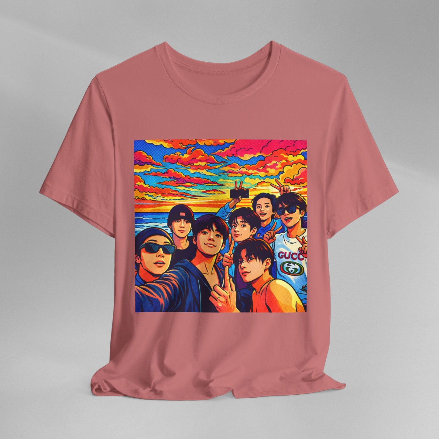 BTS Vibrant Sunset Group Portrait Tee