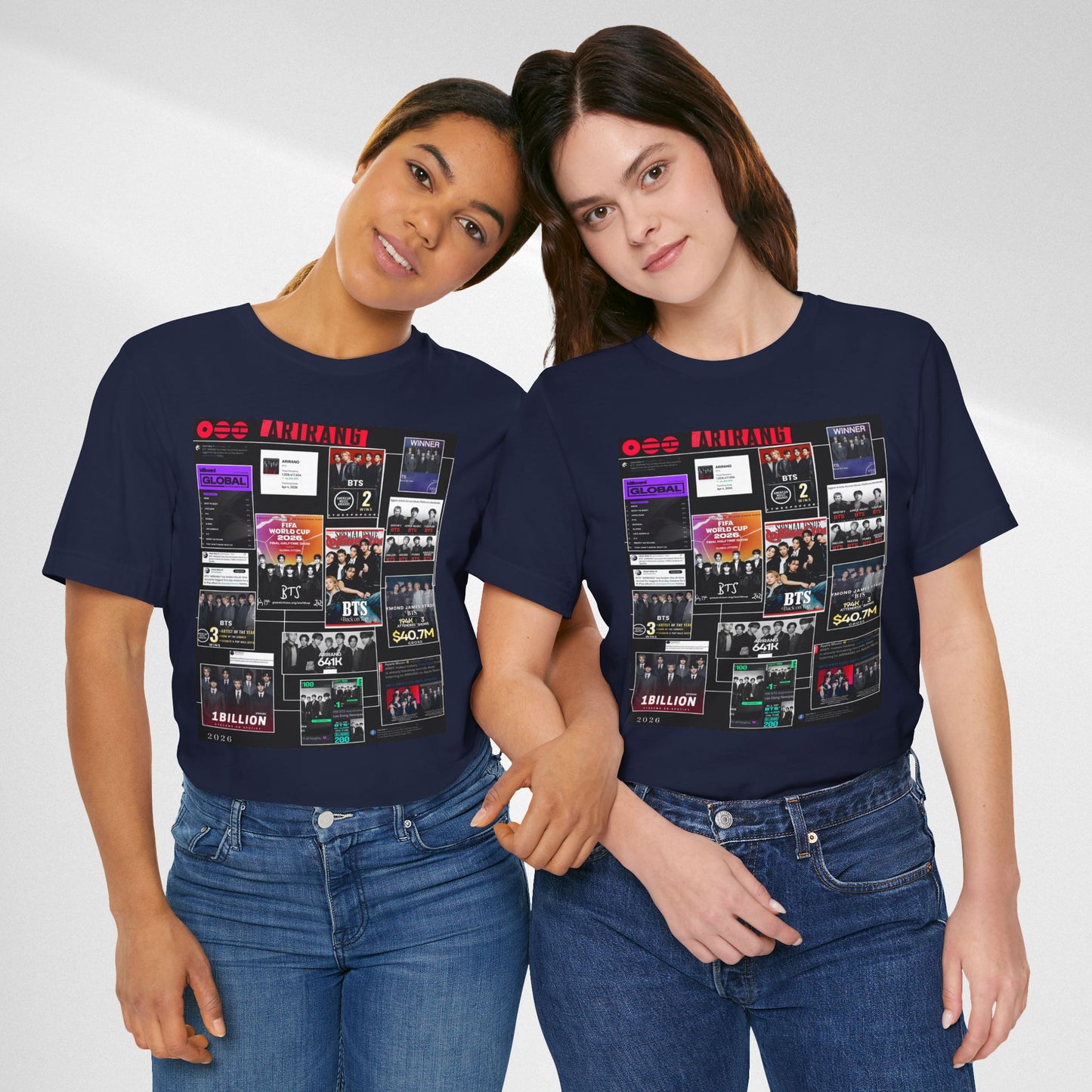 BTS  ARIRANG Collage Graphic Tee — K‑Pop Fan Tribute Shirt
