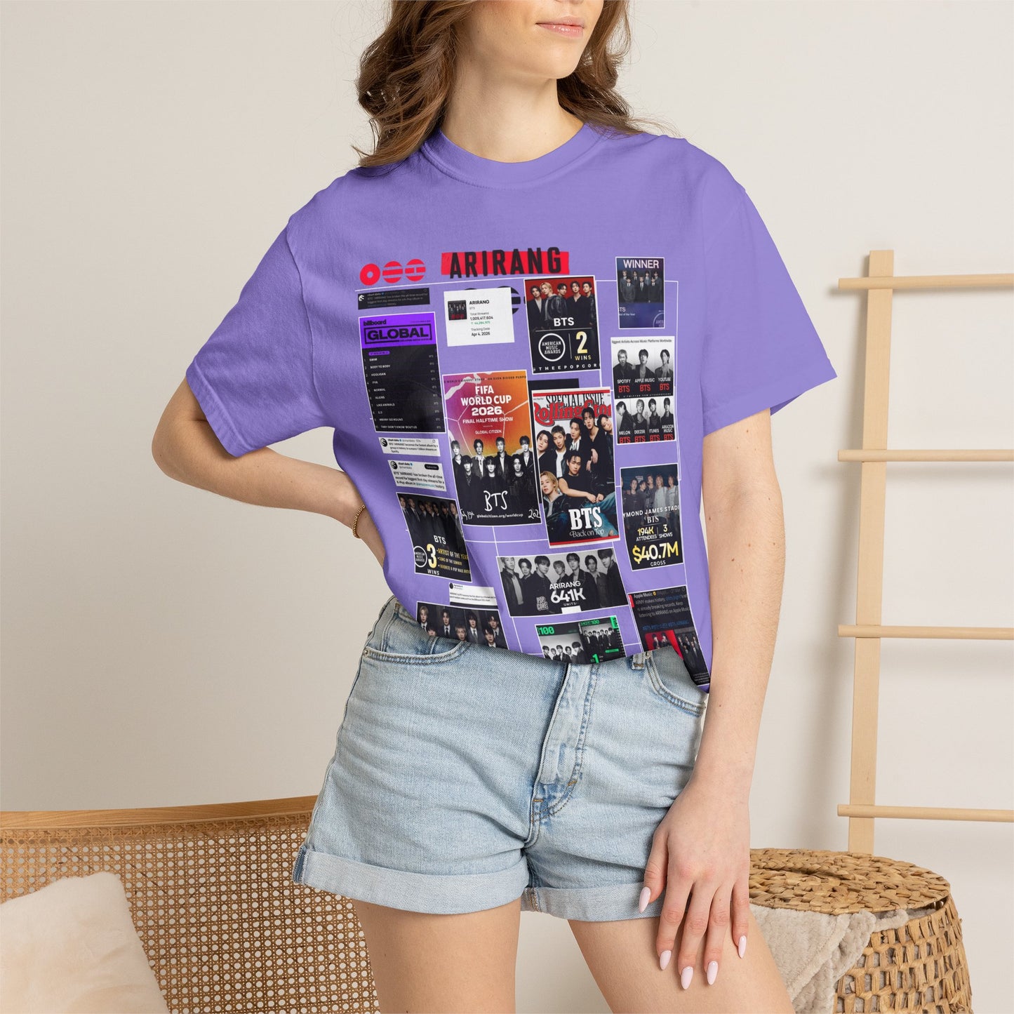 BTS  ARIRANG Collage Graphic T-Shirt — K-Pop Fan Tribute Tee