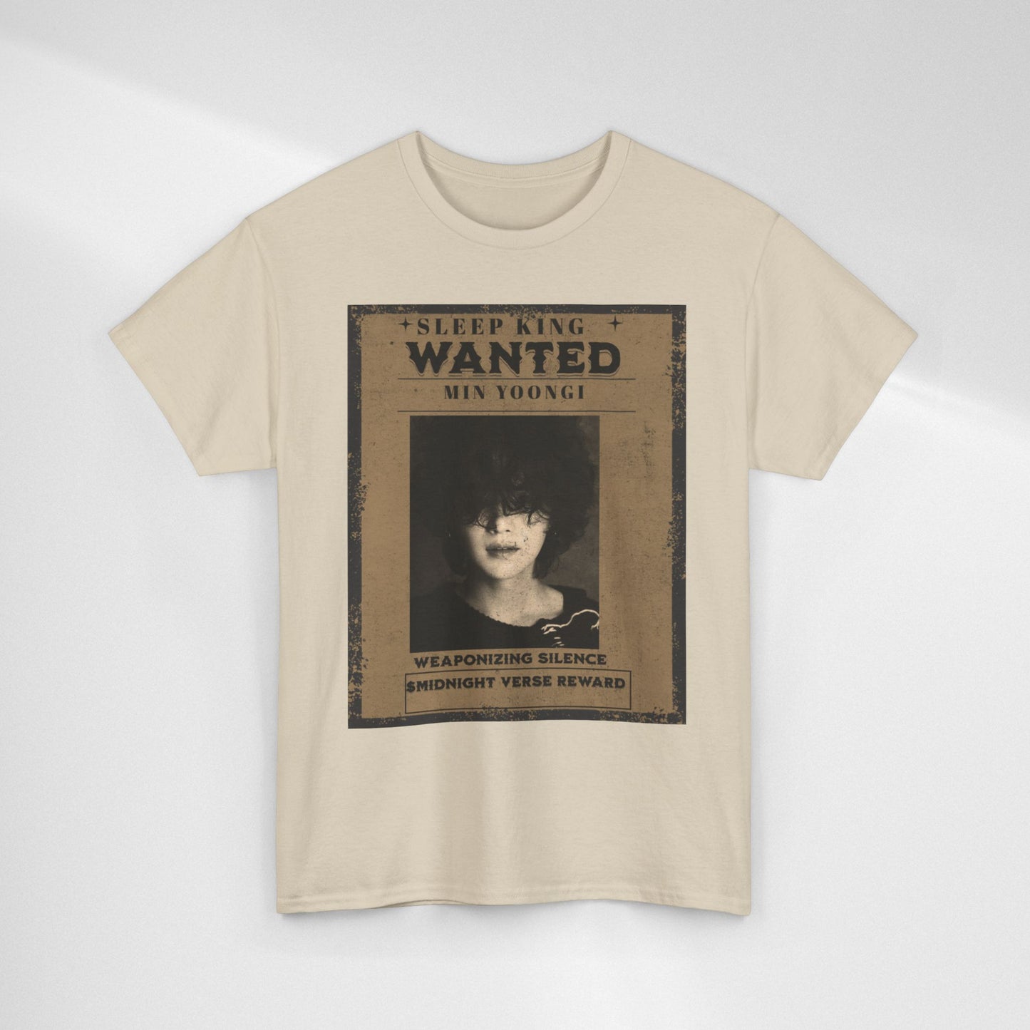 Suga Vintage “Sleeping Wanted” Retro Poster T-Shirt