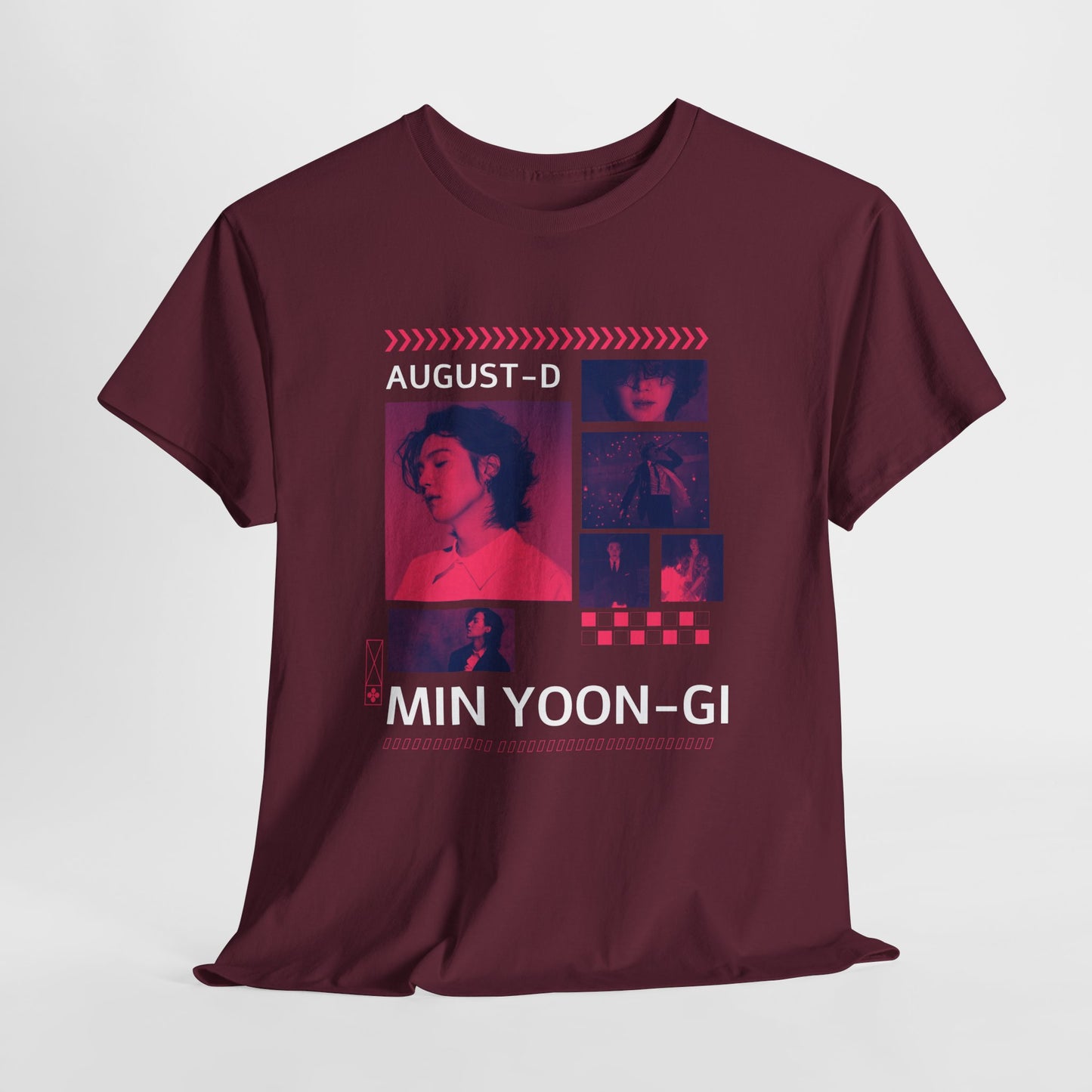 Min Yoon-Gi Photo Grid Tee — K‑Pop BTS August‑D Fan Shirt