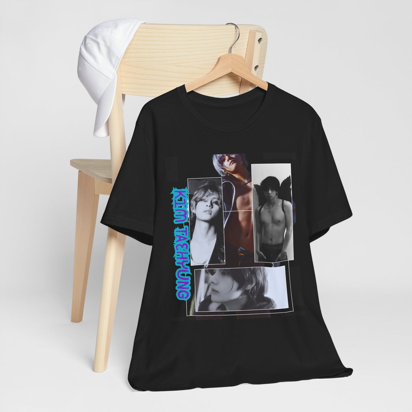 TAE Photo Collage Graphic Tee — Retro Black & White Portraits