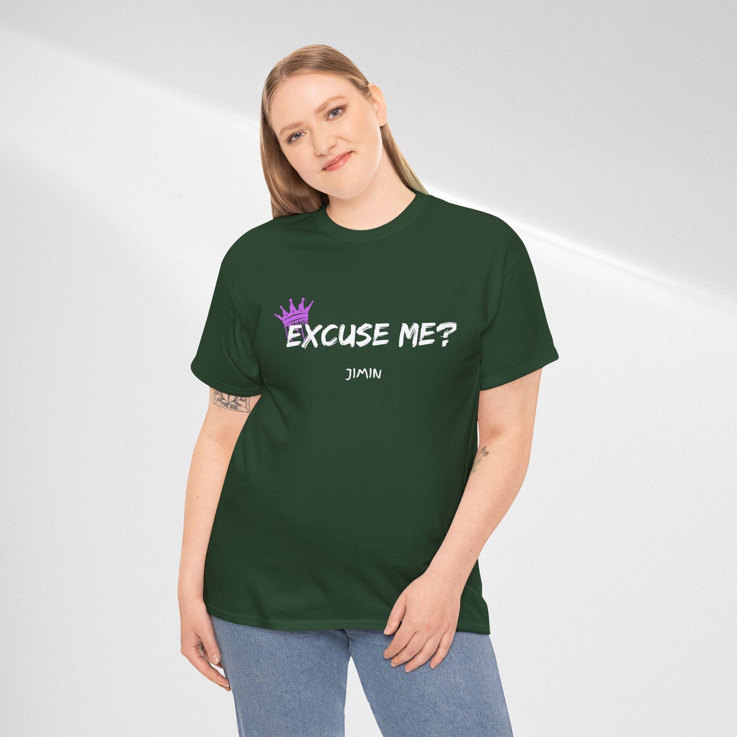 Excuse Me? Tee — Jimin Crown Graphic T‑Shirt