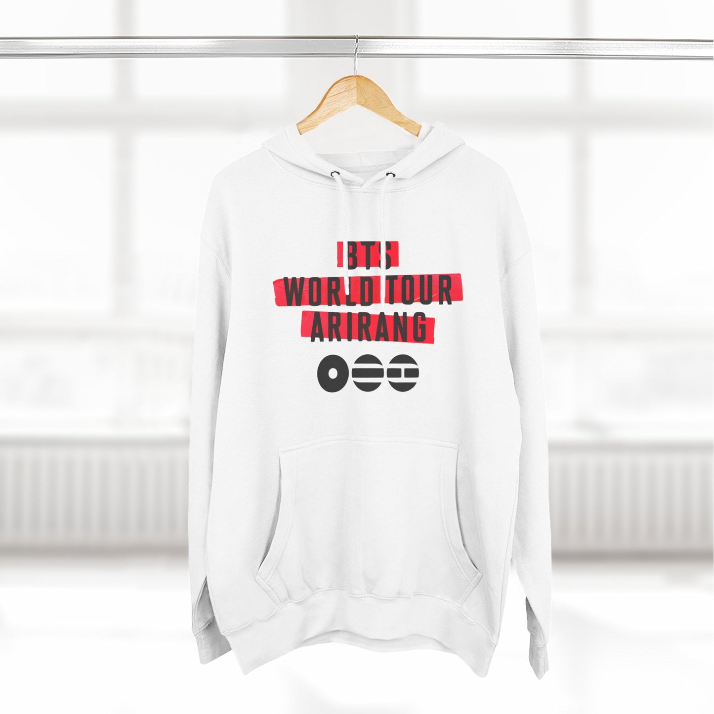 BTS World Tour Hoodie — 'Arirang' Fleece Pullover with Tour Dates
