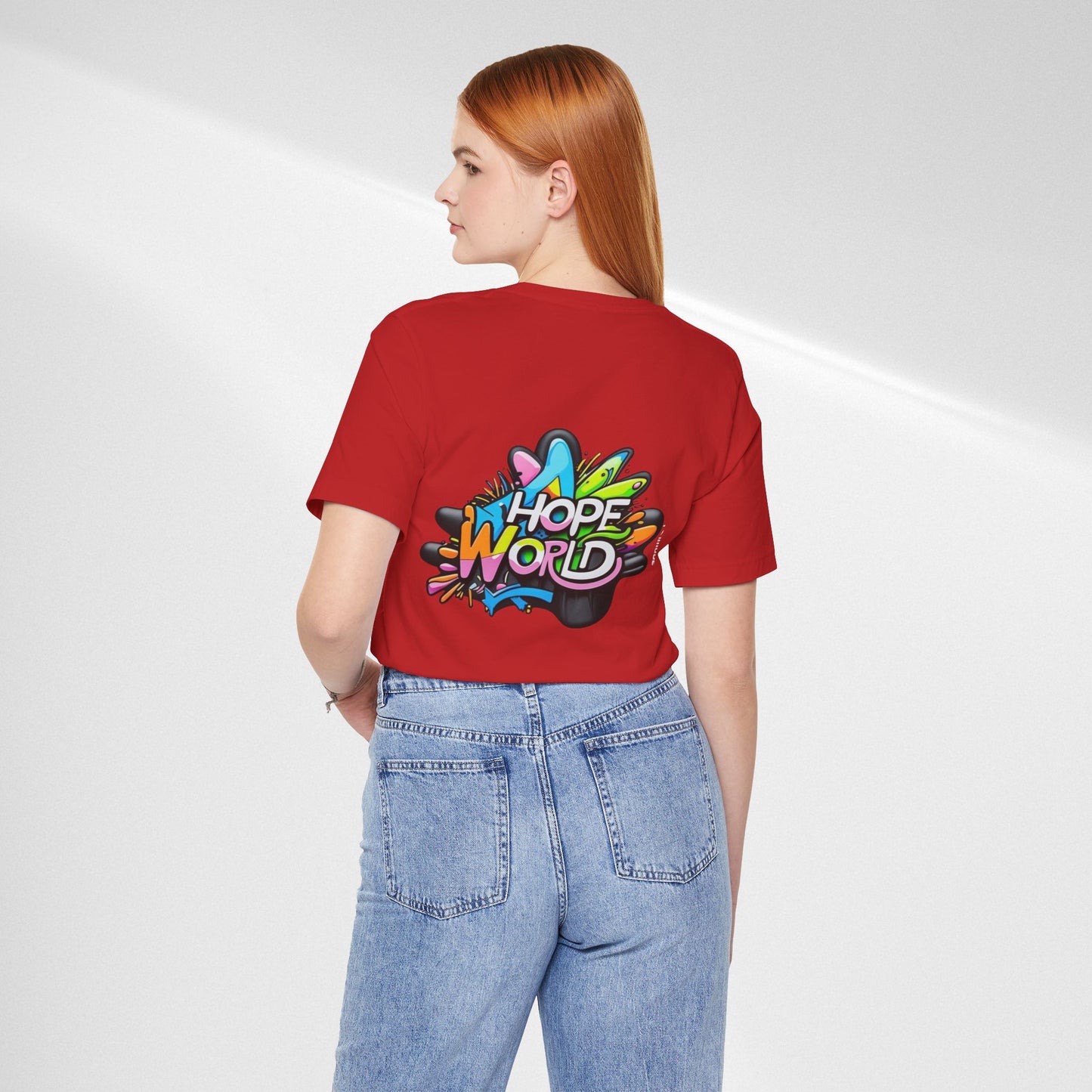 Hope World Graphic Tee — Colorful Graffiti BTS-Inspired Shirt