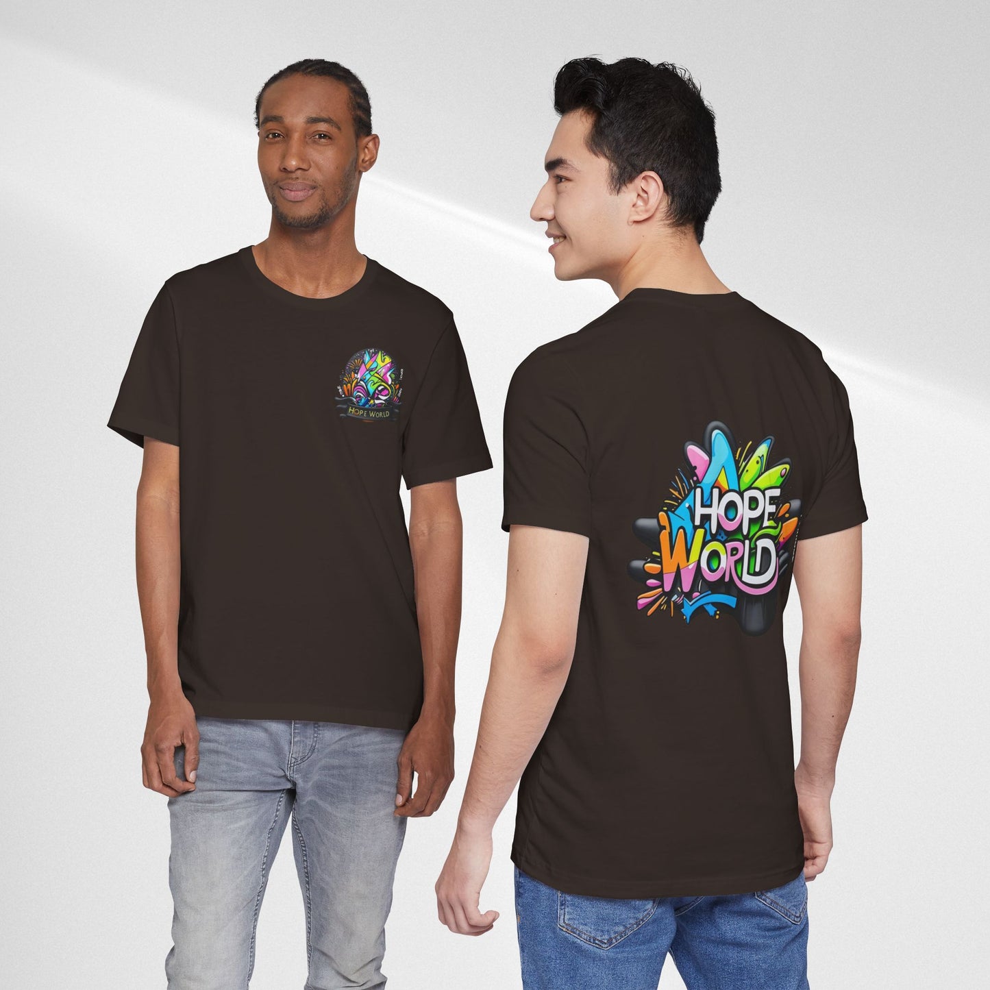 Hope World Graphic Tee — Colorful Graffiti BTS-Inspired Shirt