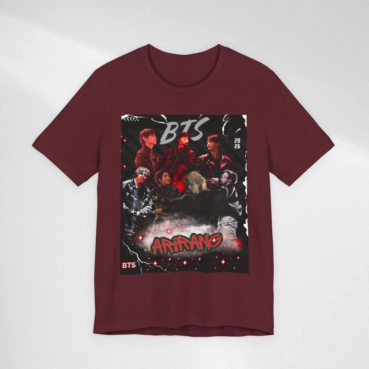 BTS ARIRANG Band Graphic Tee — 'BTS ARMY' Retro Concert Poster Shirt