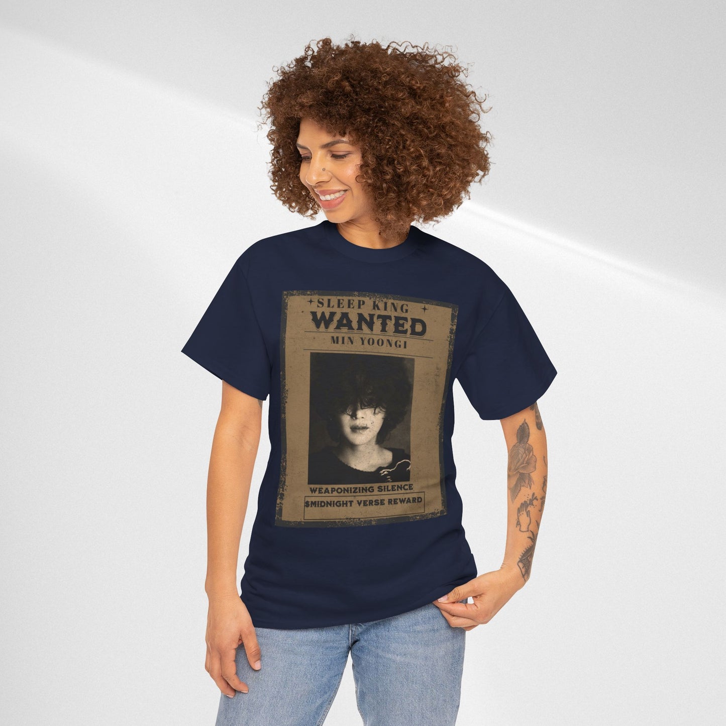 Suga Vintage “Sleeping Wanted” Retro Poster T-Shirt