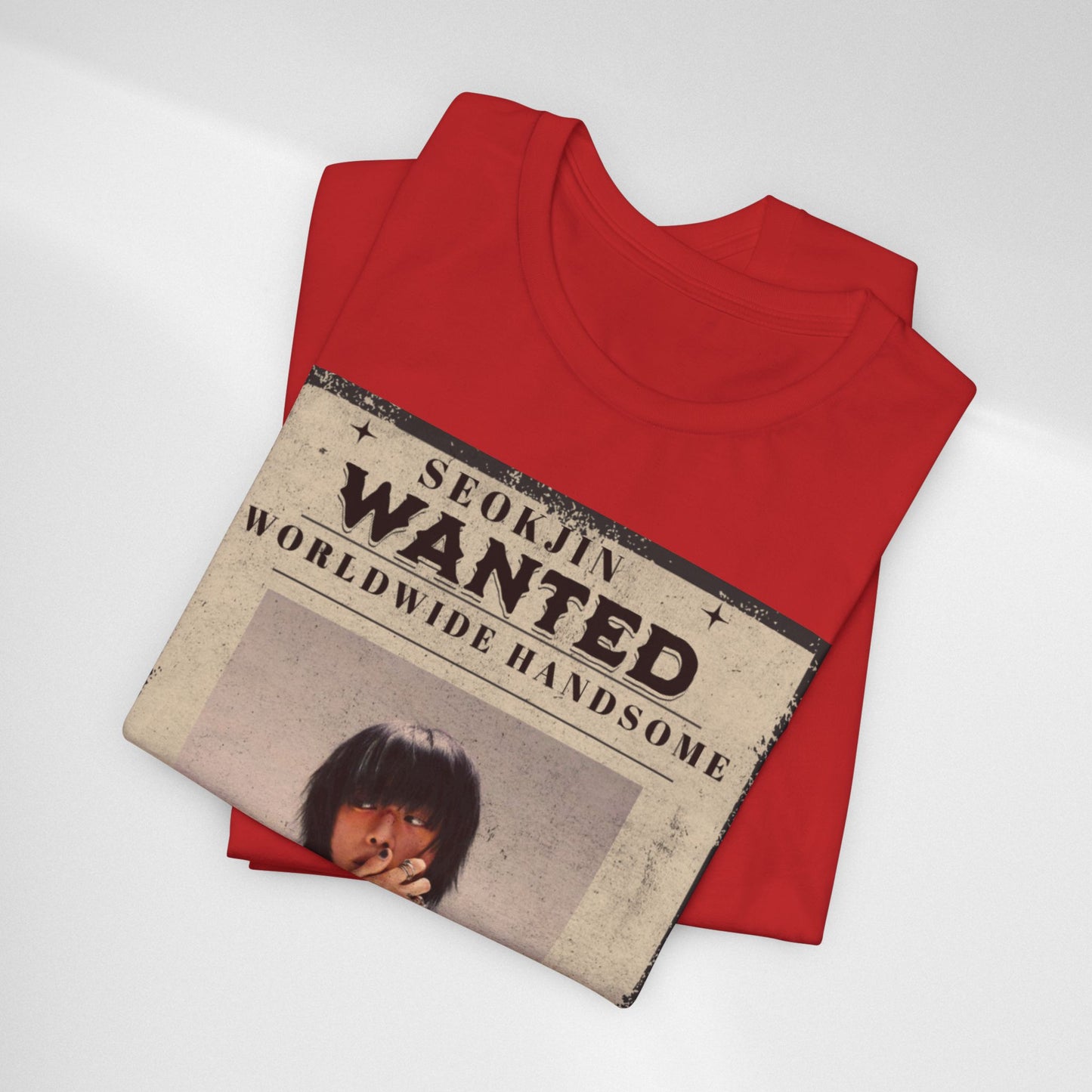 T-Shirt — 'Seokjin Wanted: Worldwide Handsome' Vintage Poster Tee