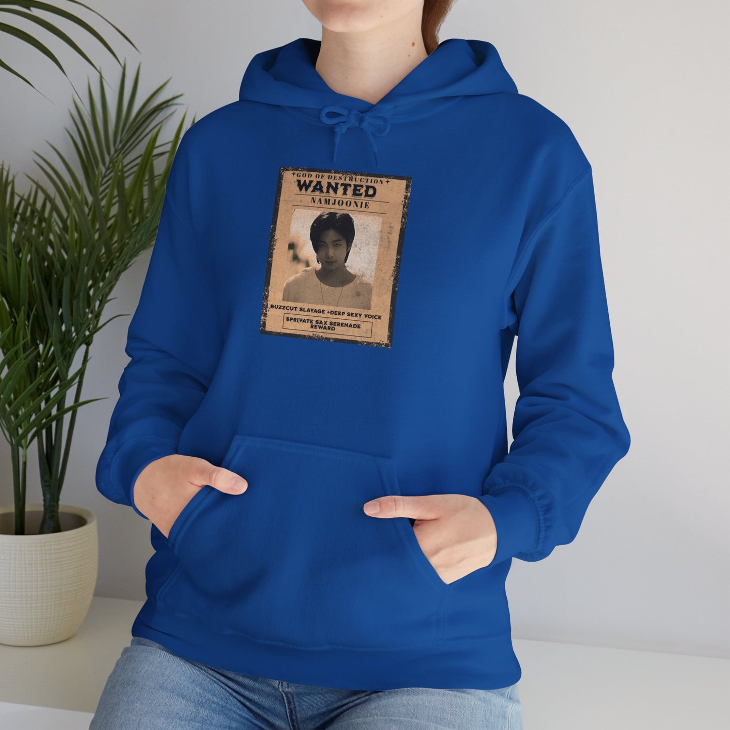 Hoodie - Vintage Namjoon 'WANTED' Poster Graphic Pullover