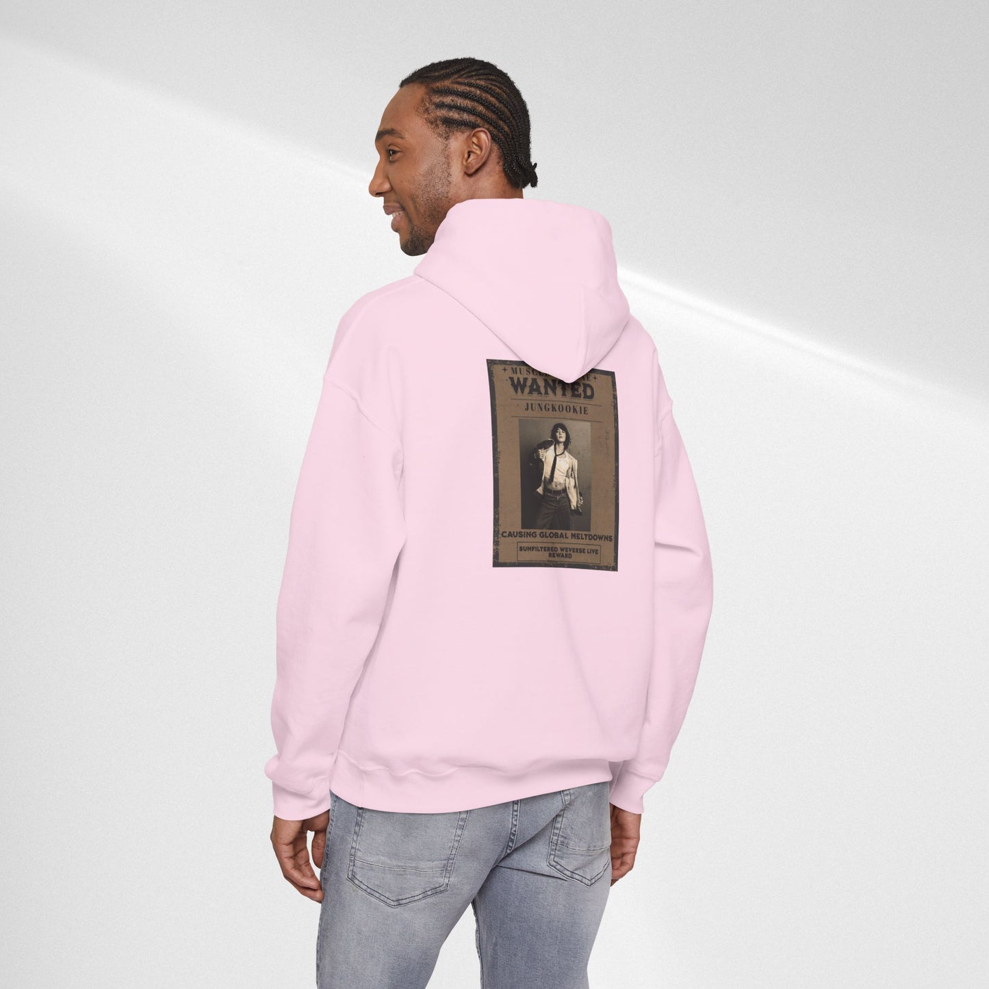 Hoodie — Vintage JK 'WANTED' Poster Graphic Pullover