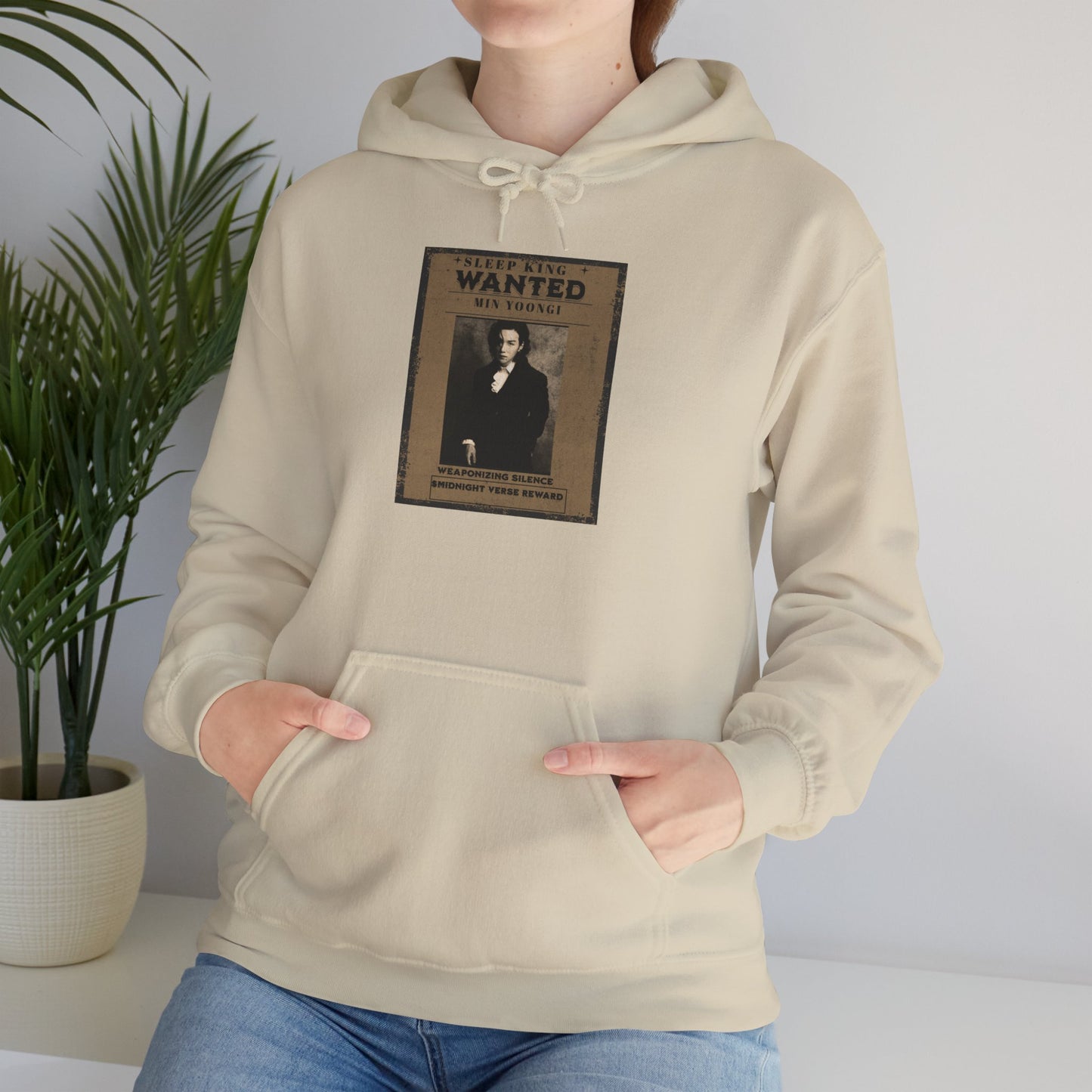 Suga Wanted Poster Hoodie — Vintage 'Wanted' Photo Sweatshirt