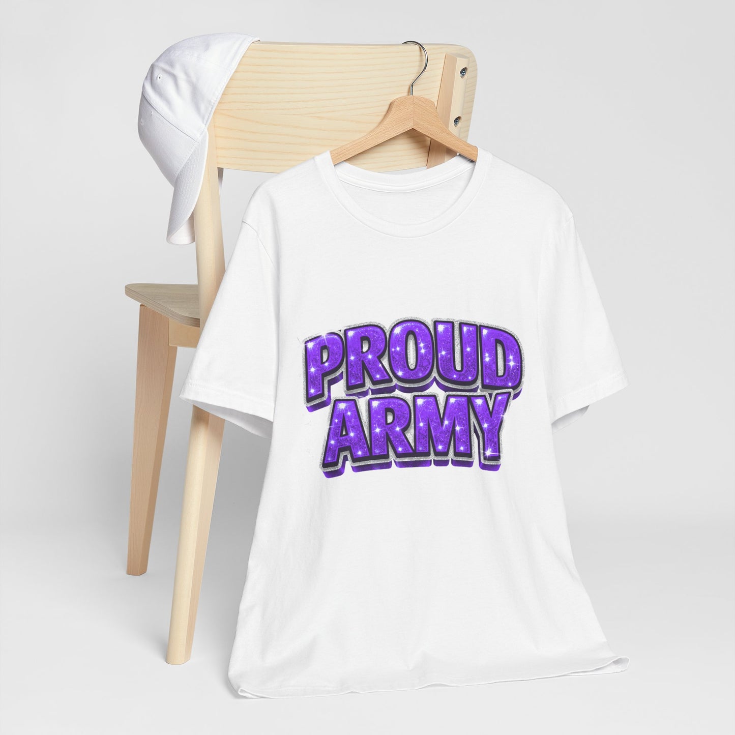 Proud Army T-Shirt — Bold Purple BTS Support Tee