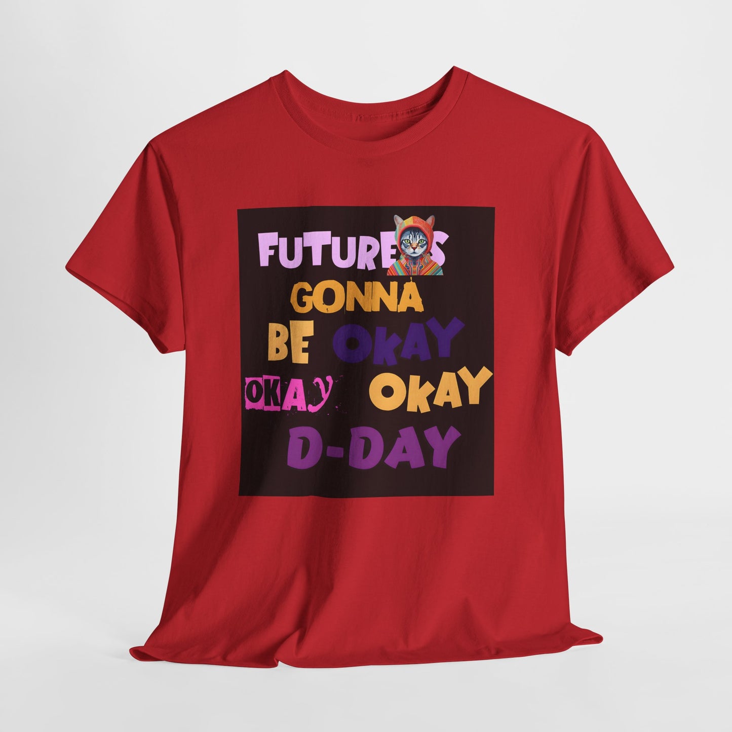 Future's Gonna Be Okay D-Day T-Shirt — Positive Retro Graphic Tee
