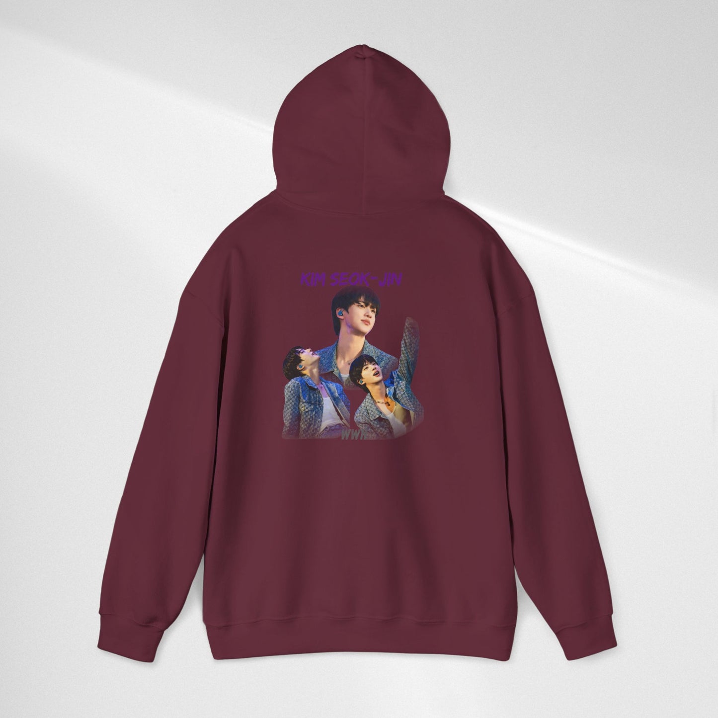JIN Graphic Hoodie — Artistic Three-Image Portrait Design