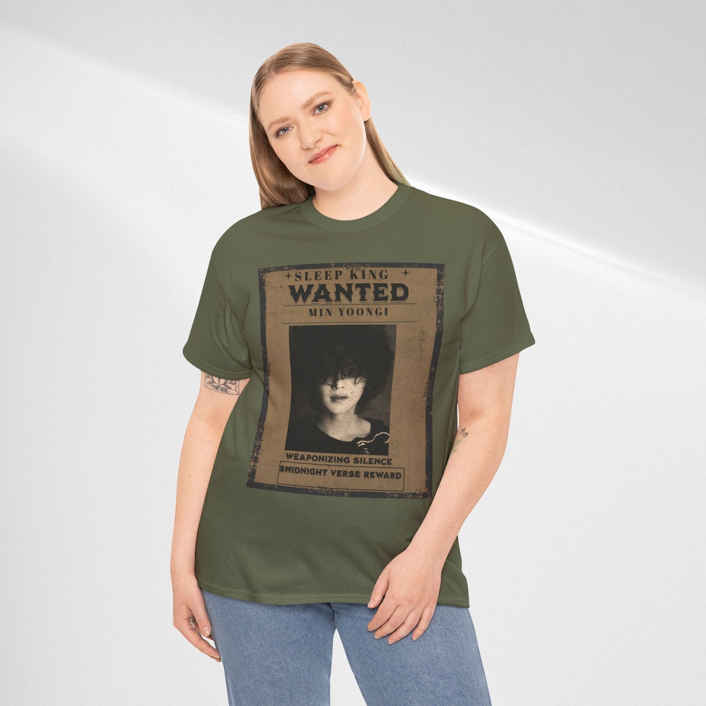 Suga Vintage “Sleeping Wanted” Retro Poster T-Shirt