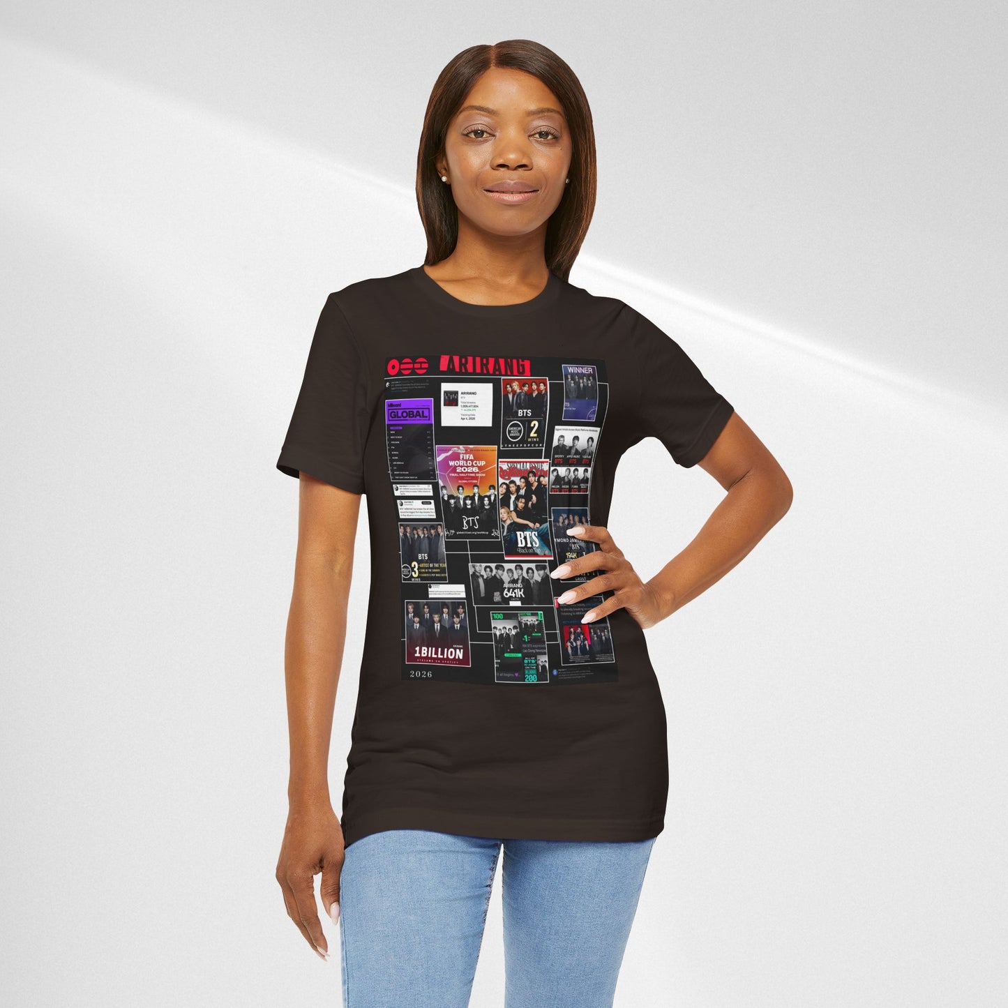 BTS  ARIRANG Collage Graphic Tee — K‑Pop Fan Tribute Shirt